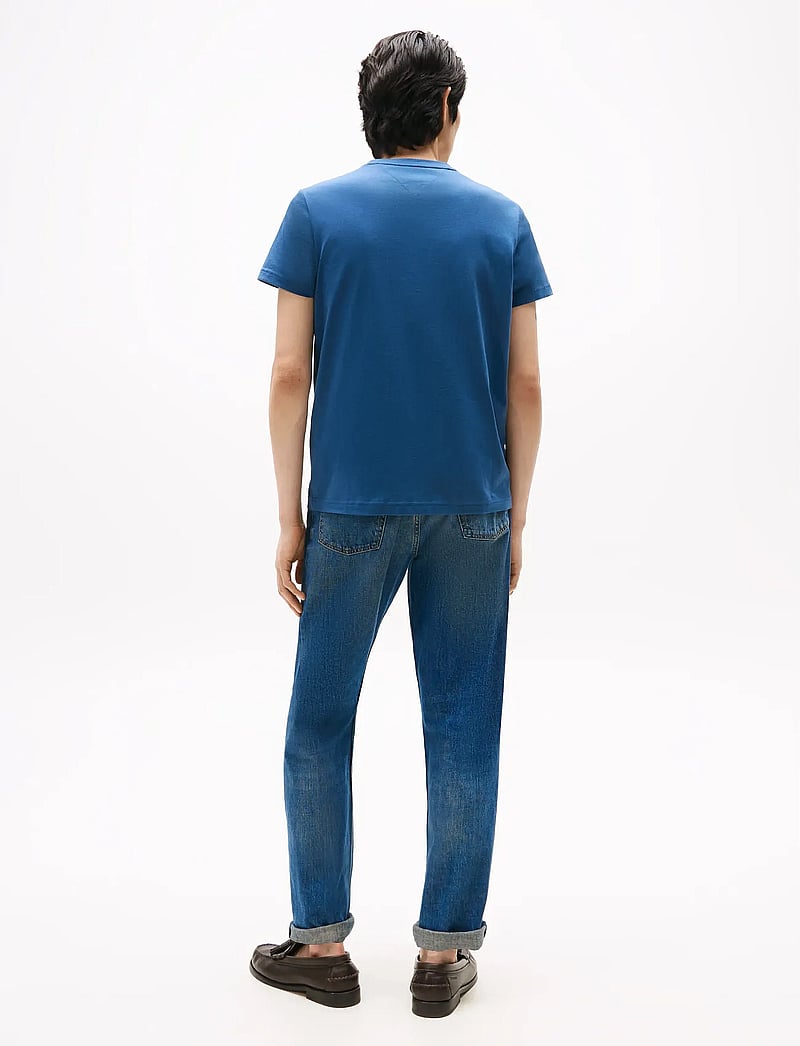 Tommy Hilfiger - TOMMY LOGO TEE - kortærmede t-shirts - aegean sea - 3