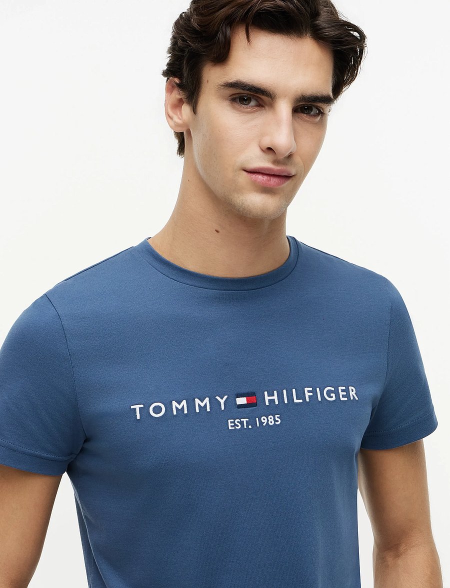 Tommy Hilfiger - TOMMY LOGO T-SHIRT - kurzärmelige t-shirts - aegean sea - 3