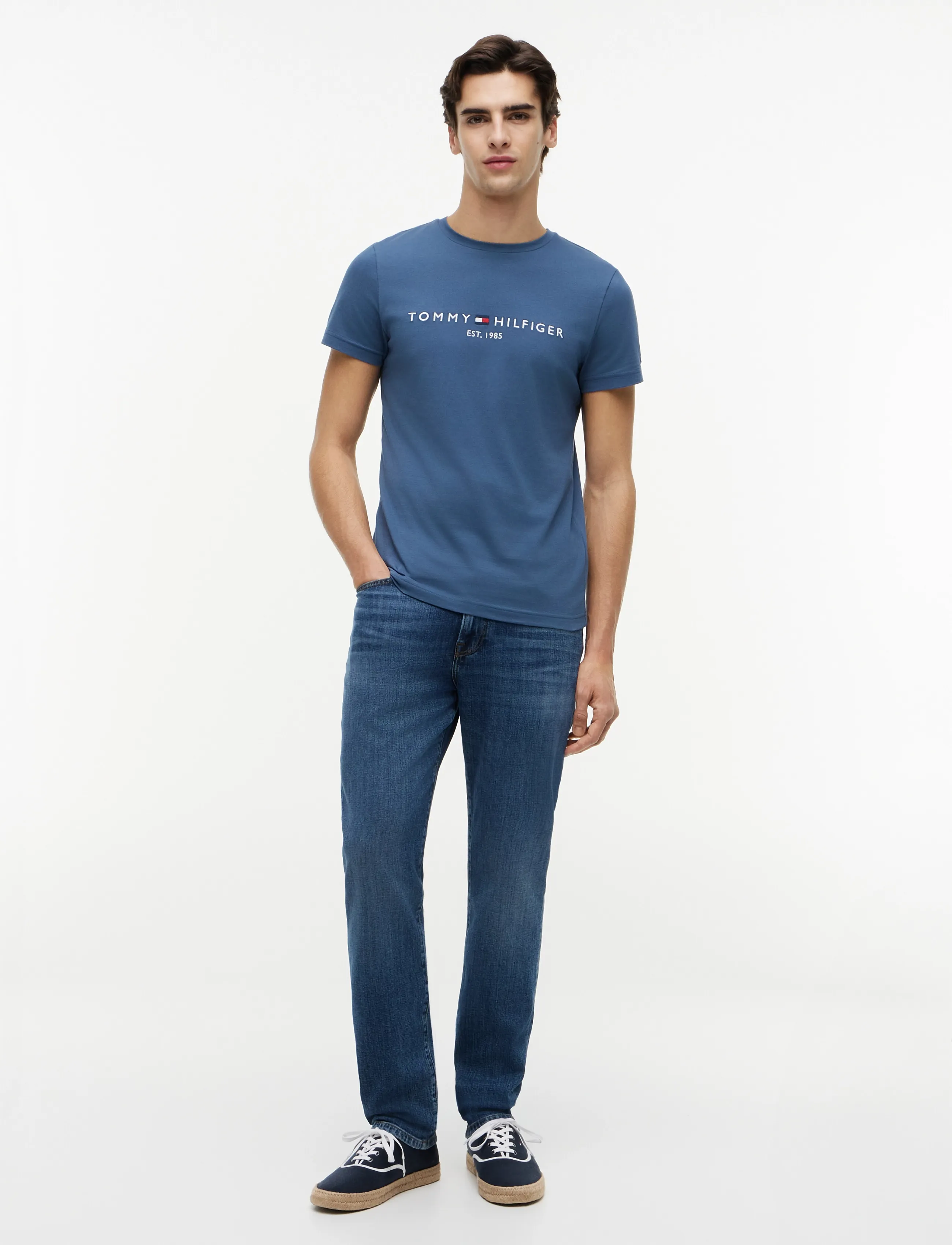 Tommy Hilfiger - TOMMY LOGO T-SHIRT - t-shirts à manches courtes - aegean sea - 4