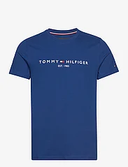 Tommy Hilfiger - TOMMY LOGO TEE - kortærmede t-shirts - anchor blue - 0