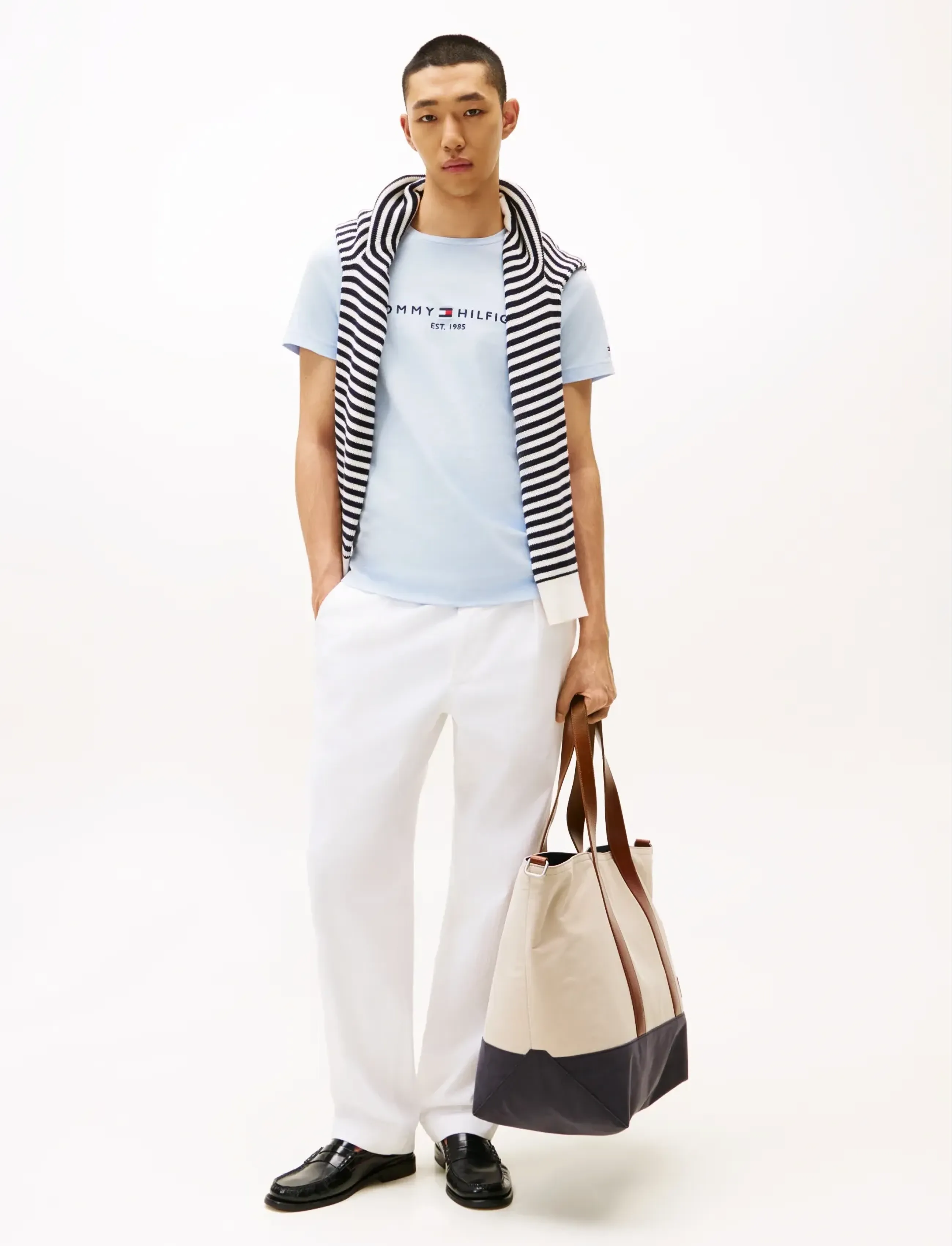 Tommy Hilfiger - TOMMY LOGO TEE - kurzärmelig - breezy blue - 4