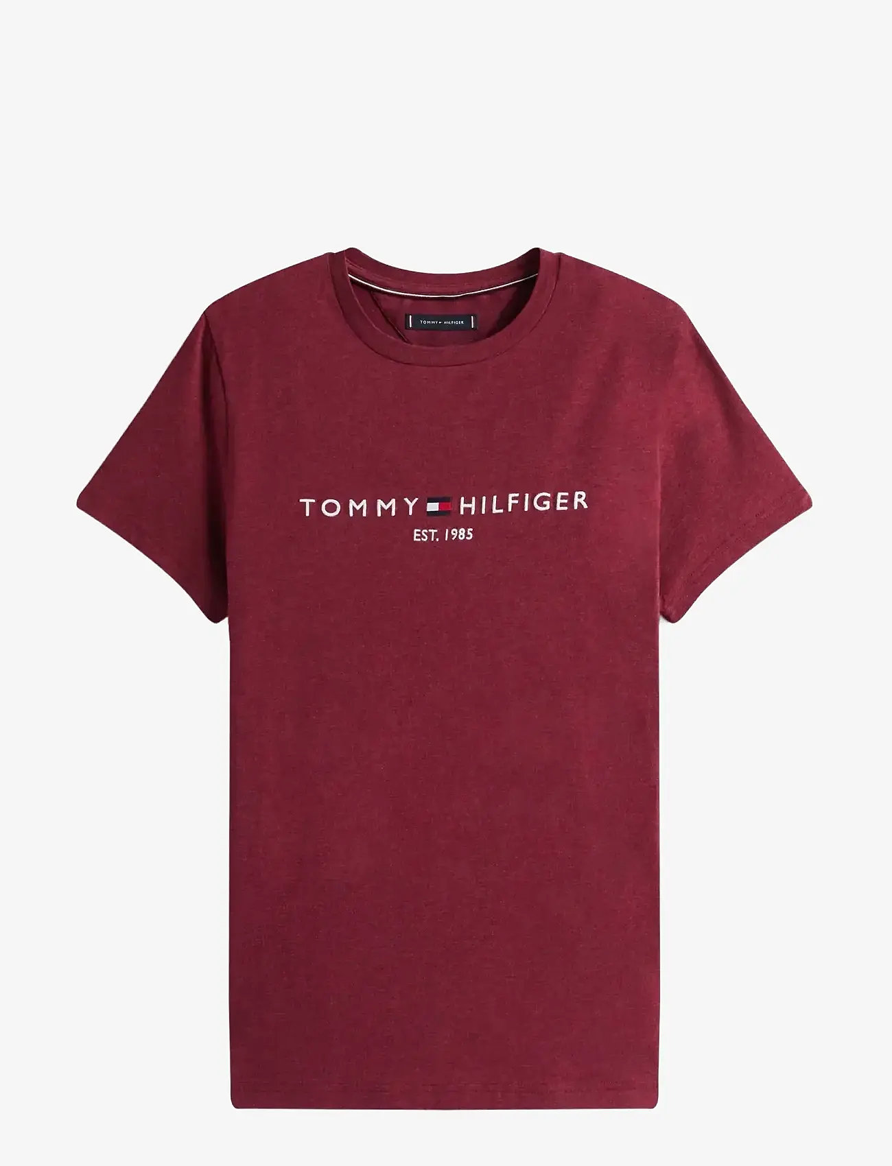 Tommy Hilfiger - TOMMY LOGO TEE - kortærmede t-shirts - deep rouge heather - 1