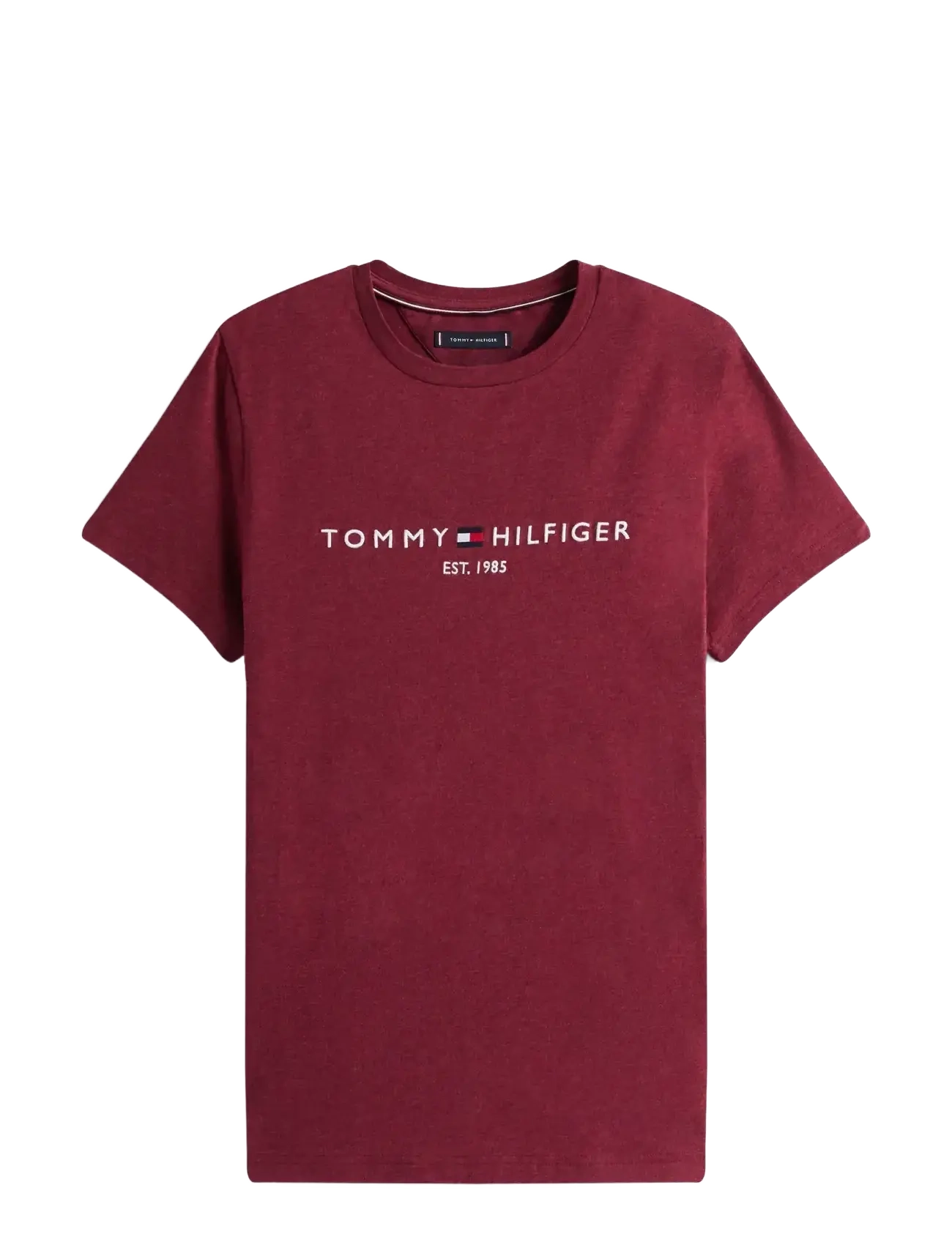 Tommy Hilfiger TOMMY LOGO TEE - Tommy Hilfiger - DEEP ROUGE HEATHER / burgundy