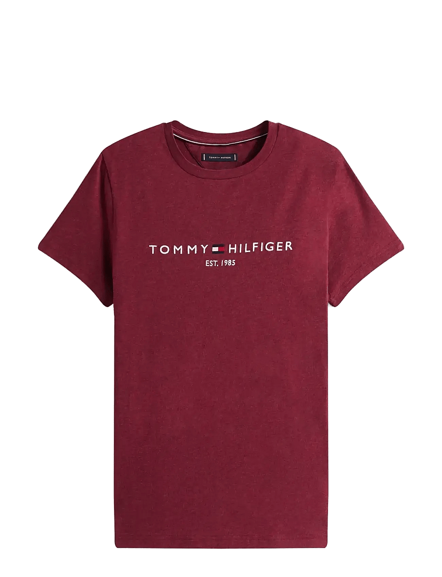 Tommy Hilfiger - TOMMY LOGO TEE - kurzärmelig - deep rouge heather - 1