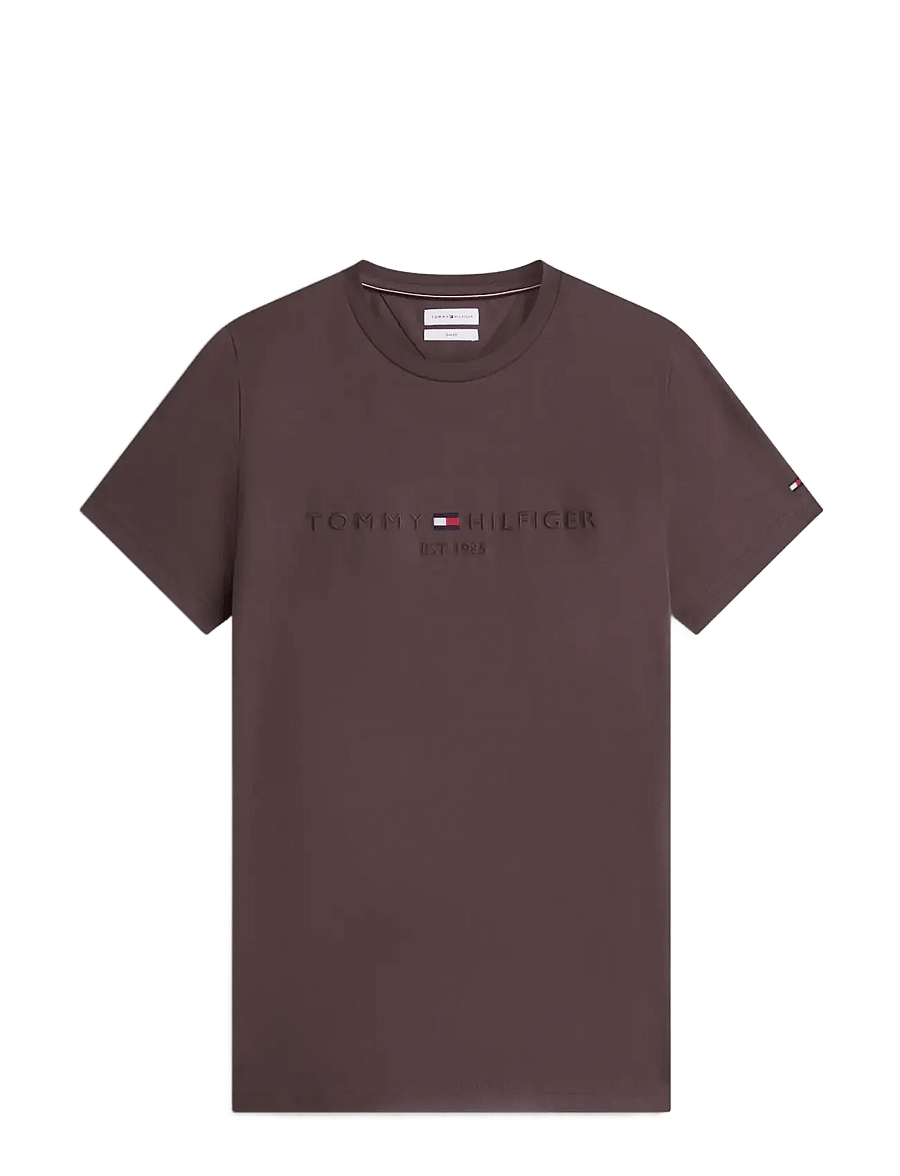 Tommy Hilfiger - TOMMY LOGO T-SHIRT - lühikeste varrukatega t-särgid - earthy brown tonal - 1