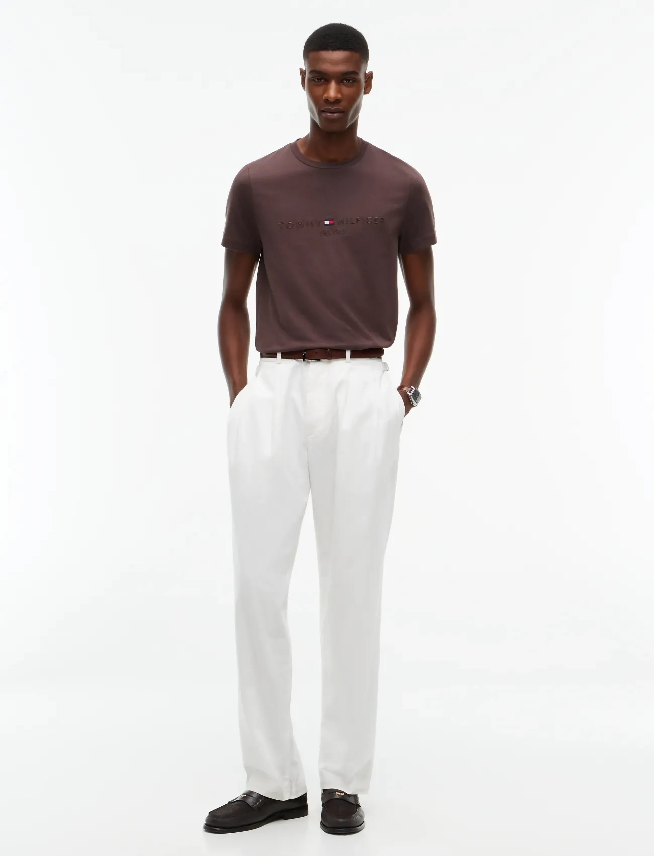 Tommy Hilfiger - TOMMY LOGO T-SHIRT - lühikeste varrukatega t-särgid - earthy brown  tonal - 4