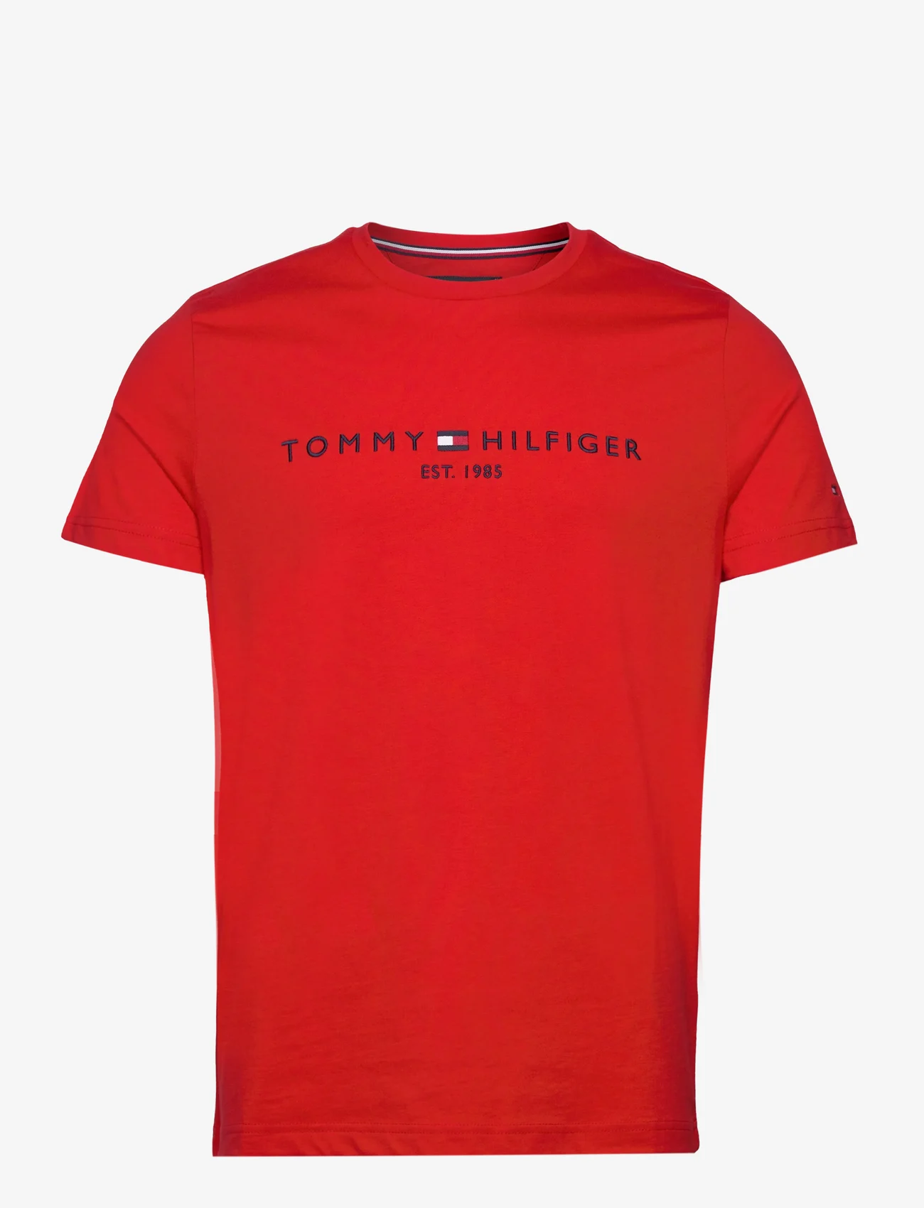 Tommy Hilfiger - TOMMY LOGO TEE - kortermede t-skjorter - fierce red - 0