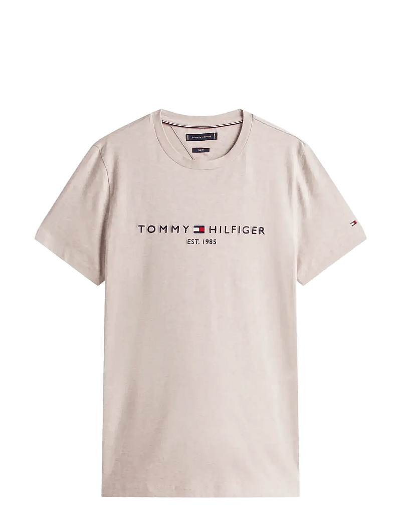 Tommy Hilfiger - TOMMY LOGO TEE - kurzärmelig - heathered pebble - 1