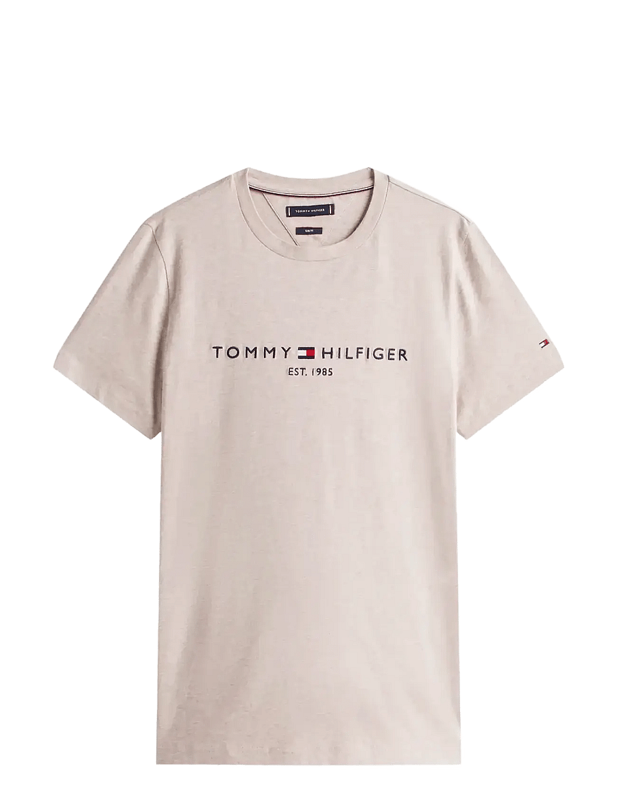 Tommy Hilfiger - TOMMY LOGO TEE - kurzärmelig - heathered pebble - 1