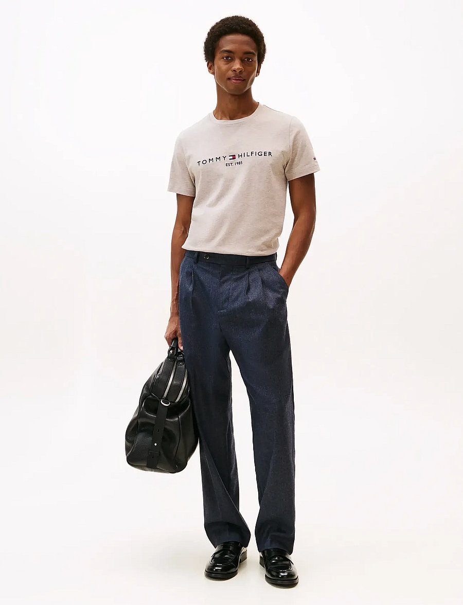 Tommy Hilfiger - TOMMY LOGO TEE - kurzärmelig - heathered pebble - 2