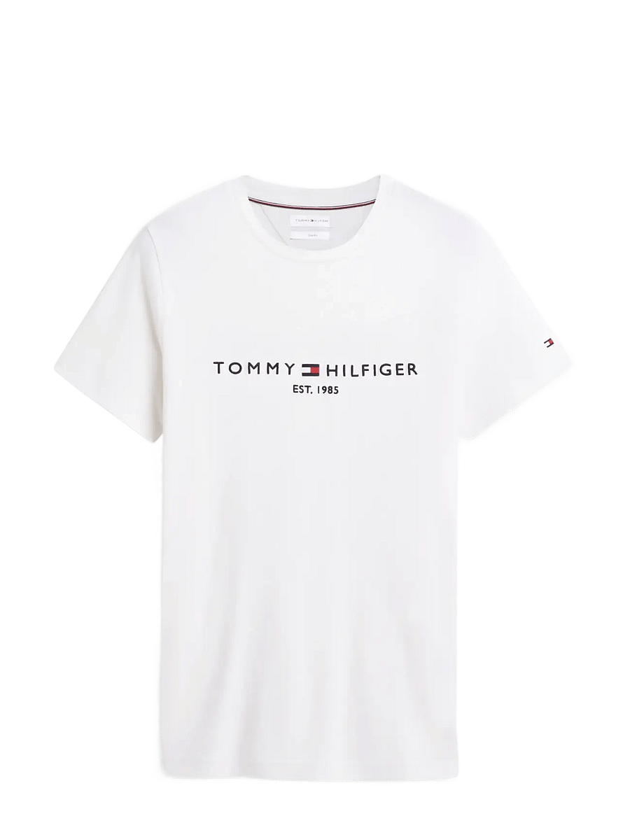 Tommy Hilfiger - TOMMY LOGO TEE - lühikeste varrukatega t-särgid - ivory petal tonal - 1