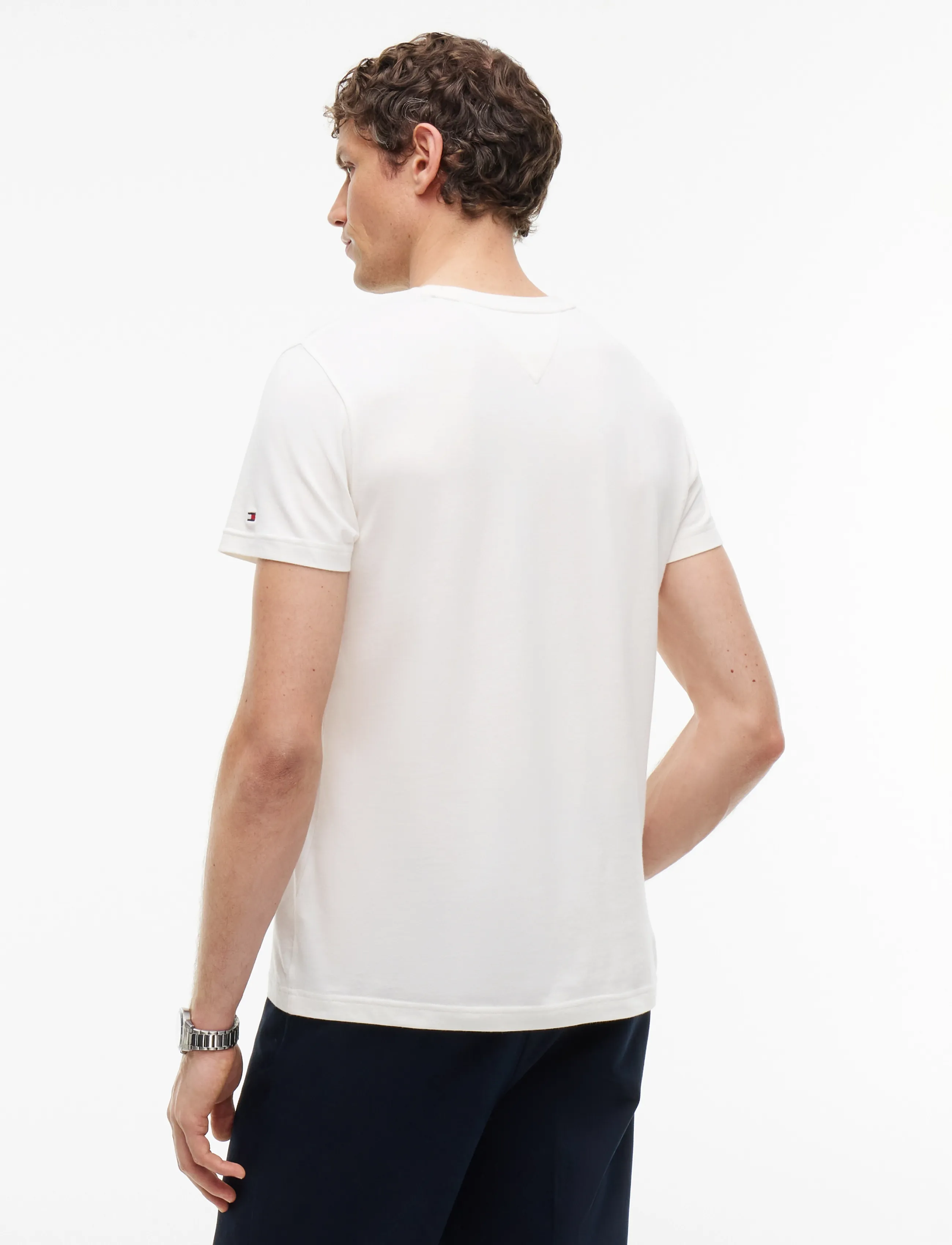 Tommy Hilfiger - TOMMY LOGO TEE - kurzärmelige t-shirts - ivory petal tonal - 2
