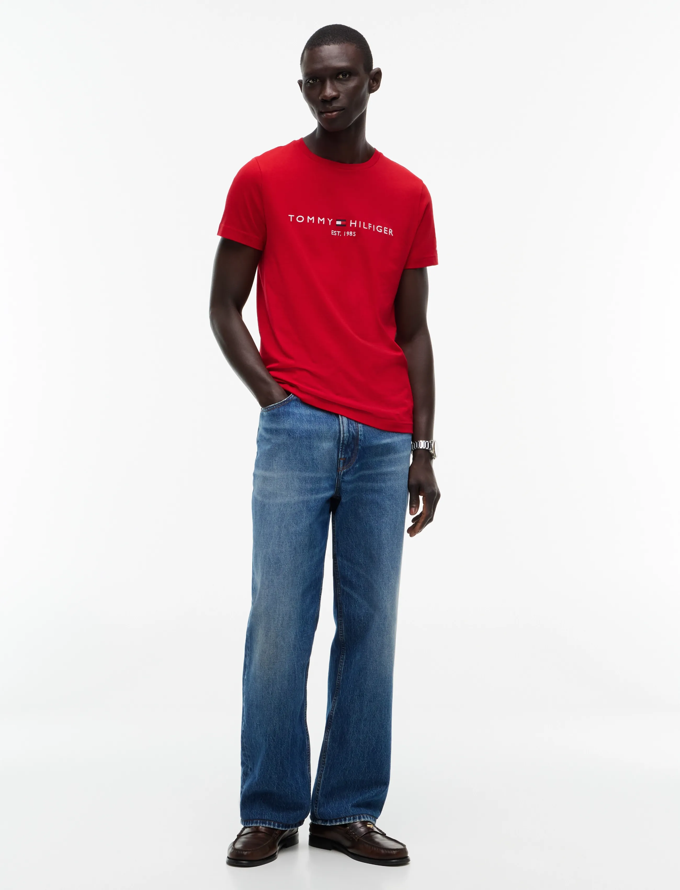 Tommy Hilfiger - TOMMY LOGO T-SHIRT - kurzärmelige - medium red   white - 4