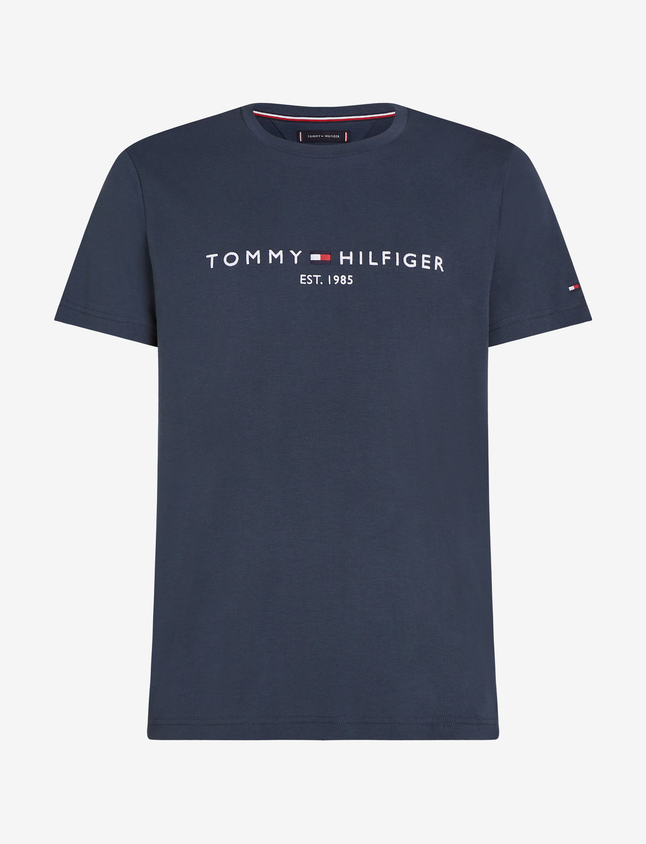 Tommy Hilfiger - TOMMY LOGO TEE - kortärmade t-shirts - military denim - 0