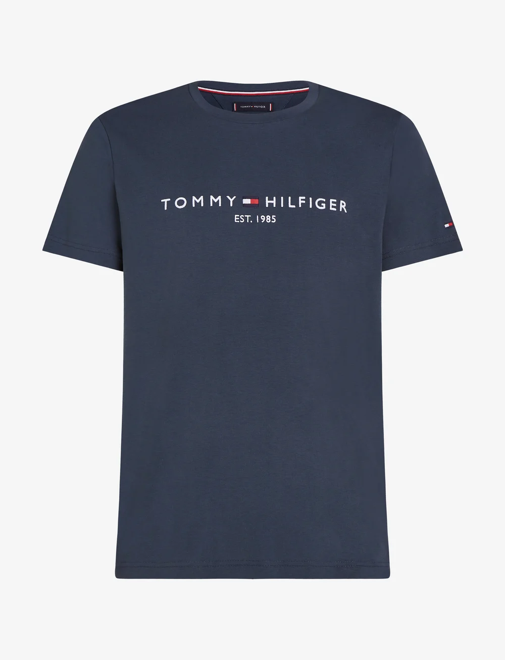 Tommy Hilfiger - TOMMY LOGO TEE - kortärmade t-shirts - military denim - 0