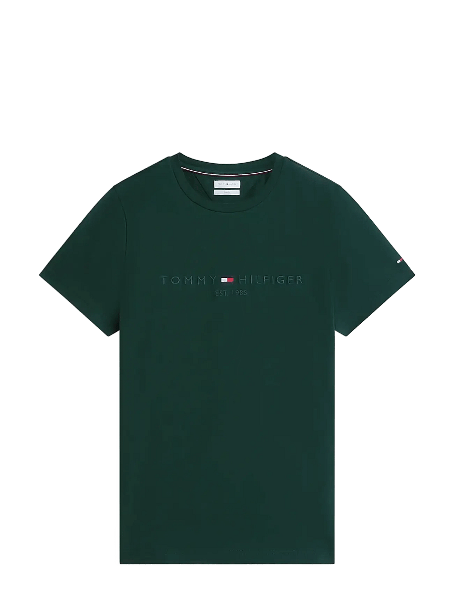 Tommy Hilfiger - TOMMY LOGO T-SHIRT - lühikeste varrukatega t-särgid - nocturnal green tonal - 1
