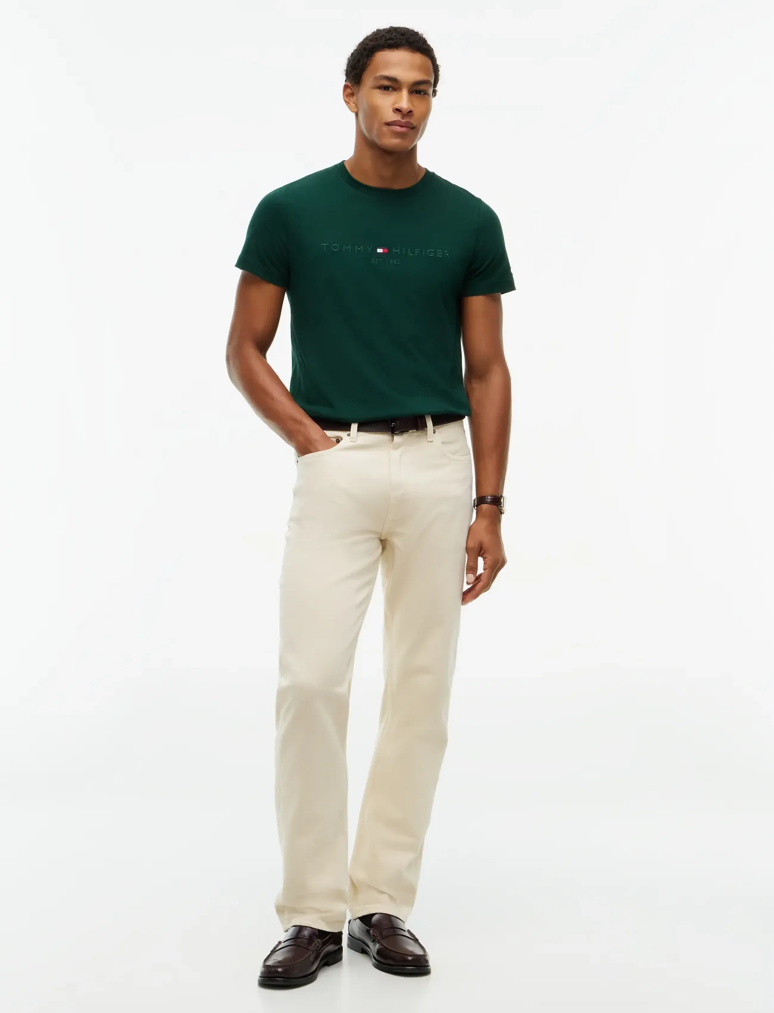 Tommy Hilfiger - TOMMY LOGO T-SHIRT - lühikeste varrukatega t-särgid - nocturnal green  tonal - 4