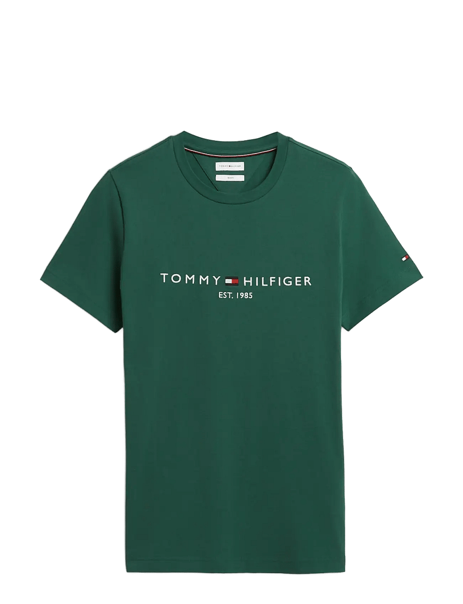 Tommy Hilfiger - TOMMY LOGO TEE - kurzärmelige t-shirts - ornamental green - 1