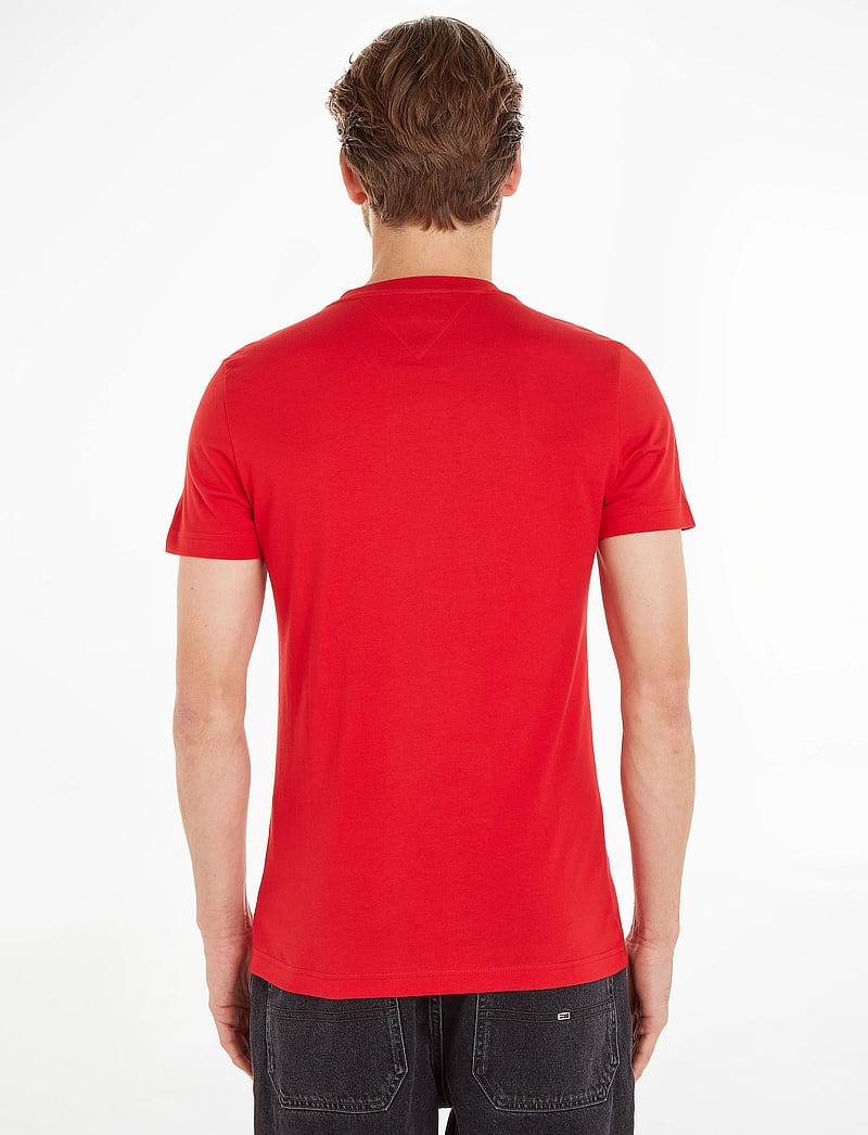 Tommy Hilfiger - TOMMY LOGO TEE - kortärmade t-shirts - primary red - 3
