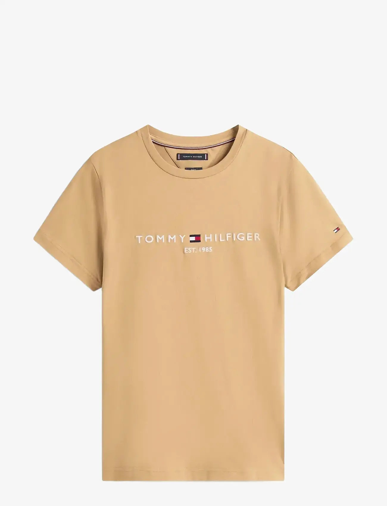 Tommy Hilfiger - TOMMY LOGO TEE - kortärmade t-shirts - timeless camel - 1