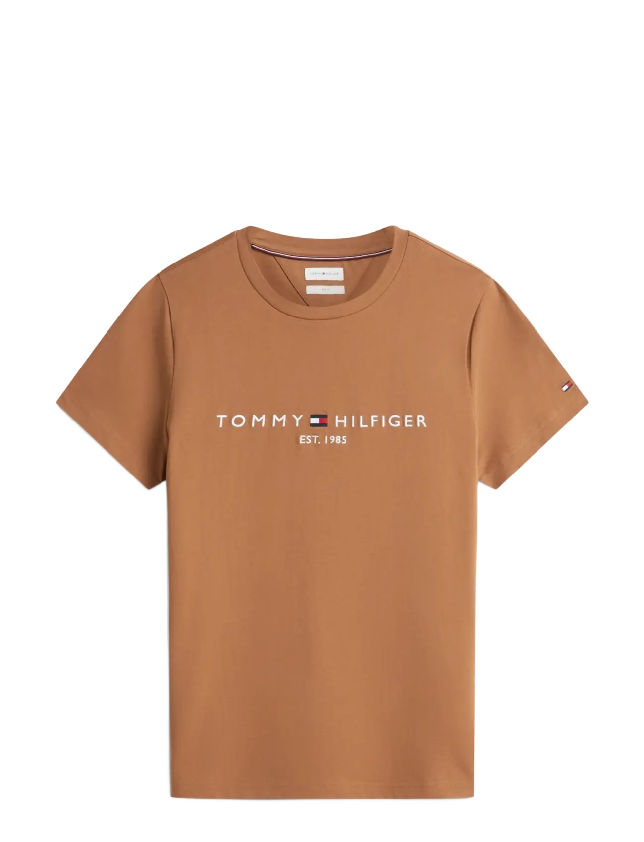 Tommy Hilfiger - TOMMY LOGO TEE - kurzärmelige t-shirts - timeless tawny - 1