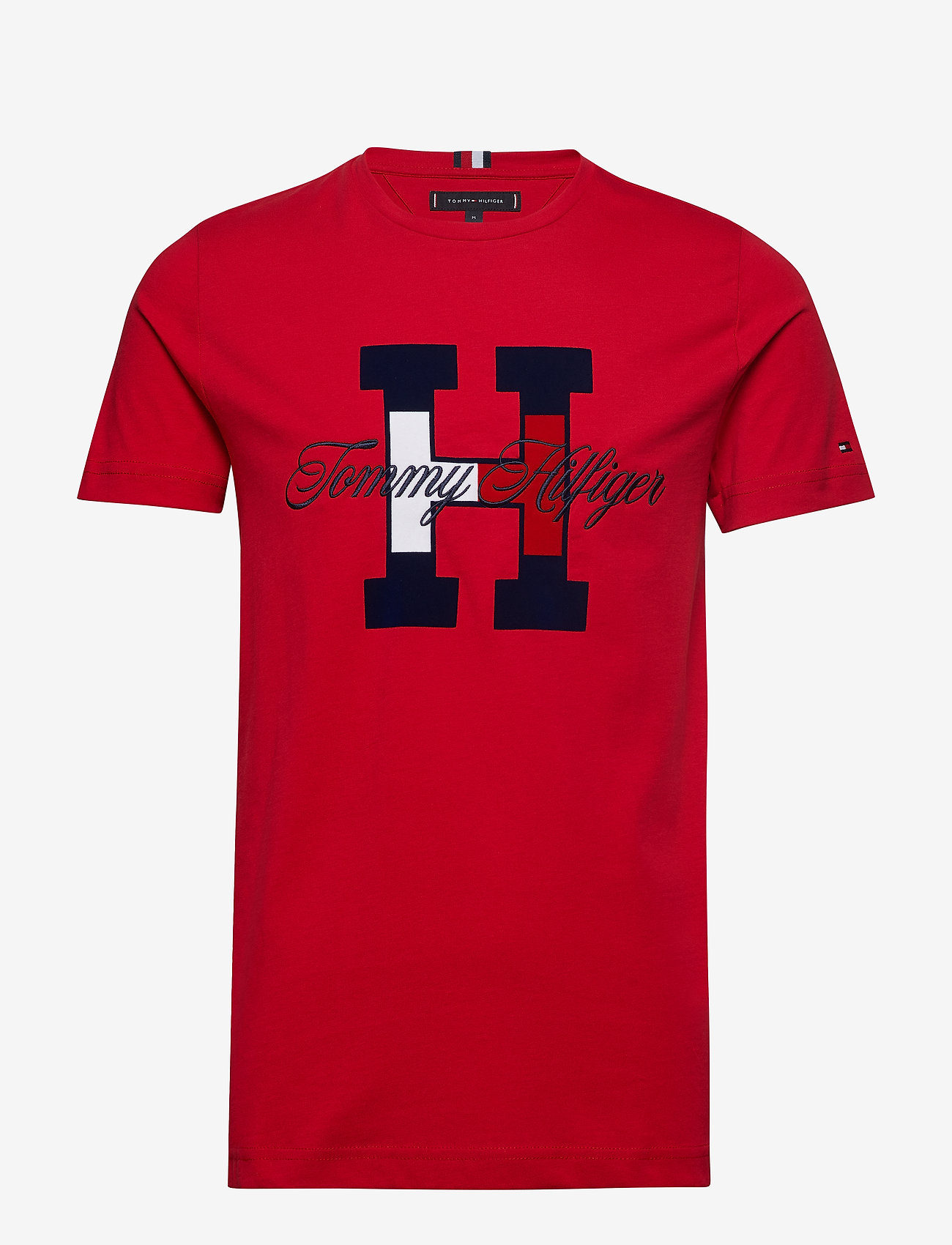 Tommy Hilfiger - FLAG SCRIPT TEE - haute red - 0