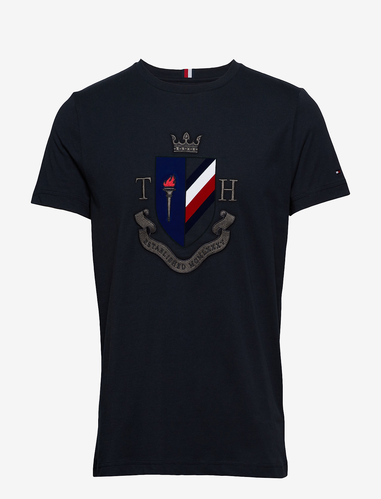 Tommy Hilfiger - CREST EMBROIDERY TEE - sky captain - 0