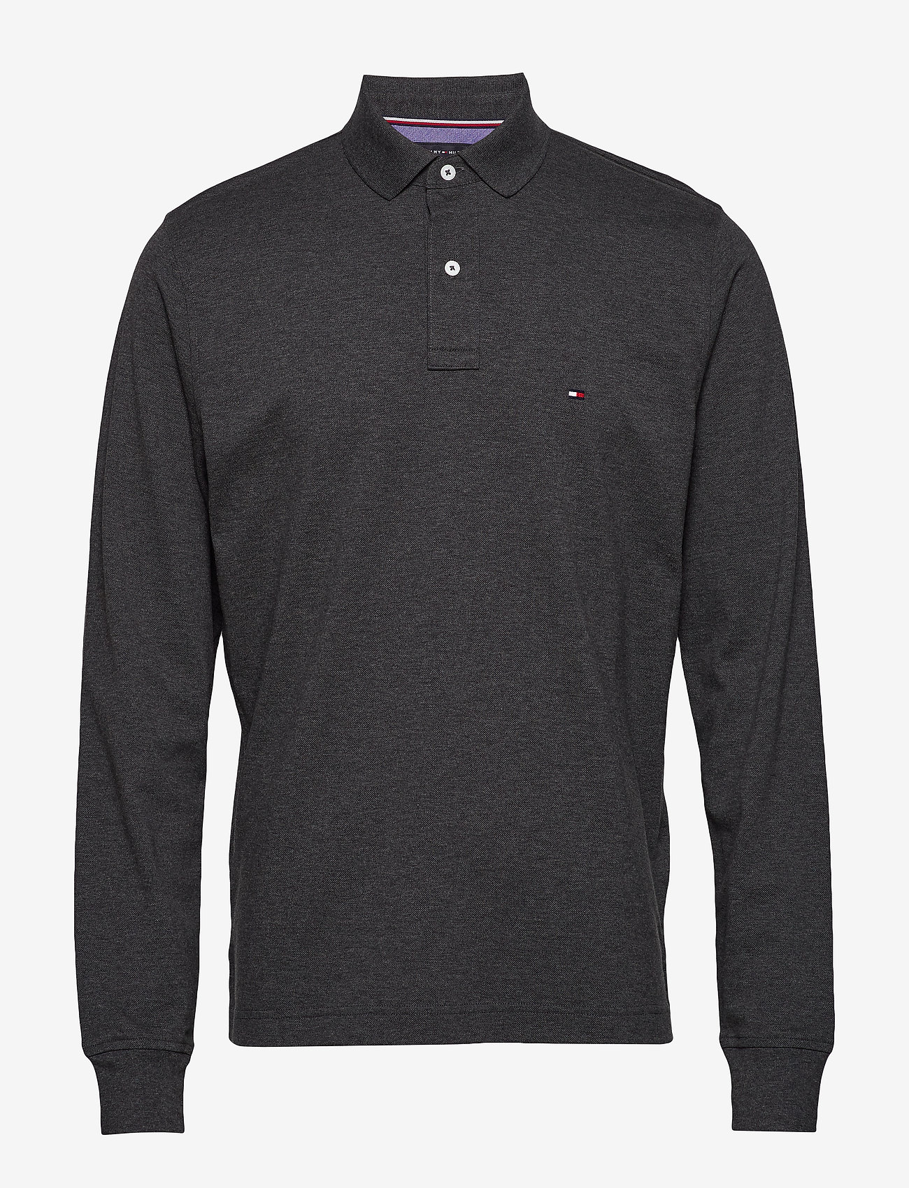 Tommy Hilfiger - TOMMY REGULAR POLO LS - charcoal heather - 0