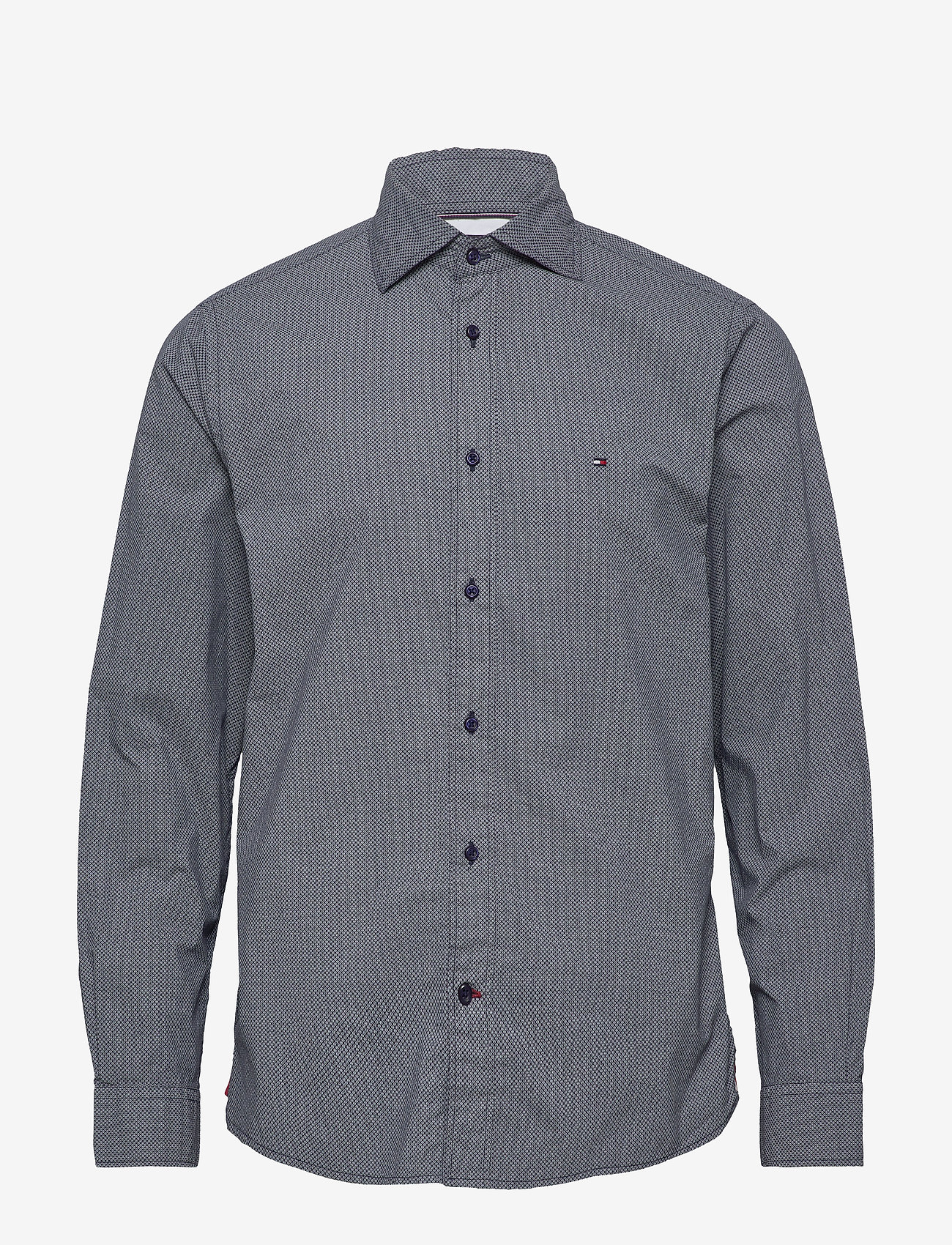 FAKE SOLID PRINT SHI - NAVY BLAZER / BRIGHT WHITE