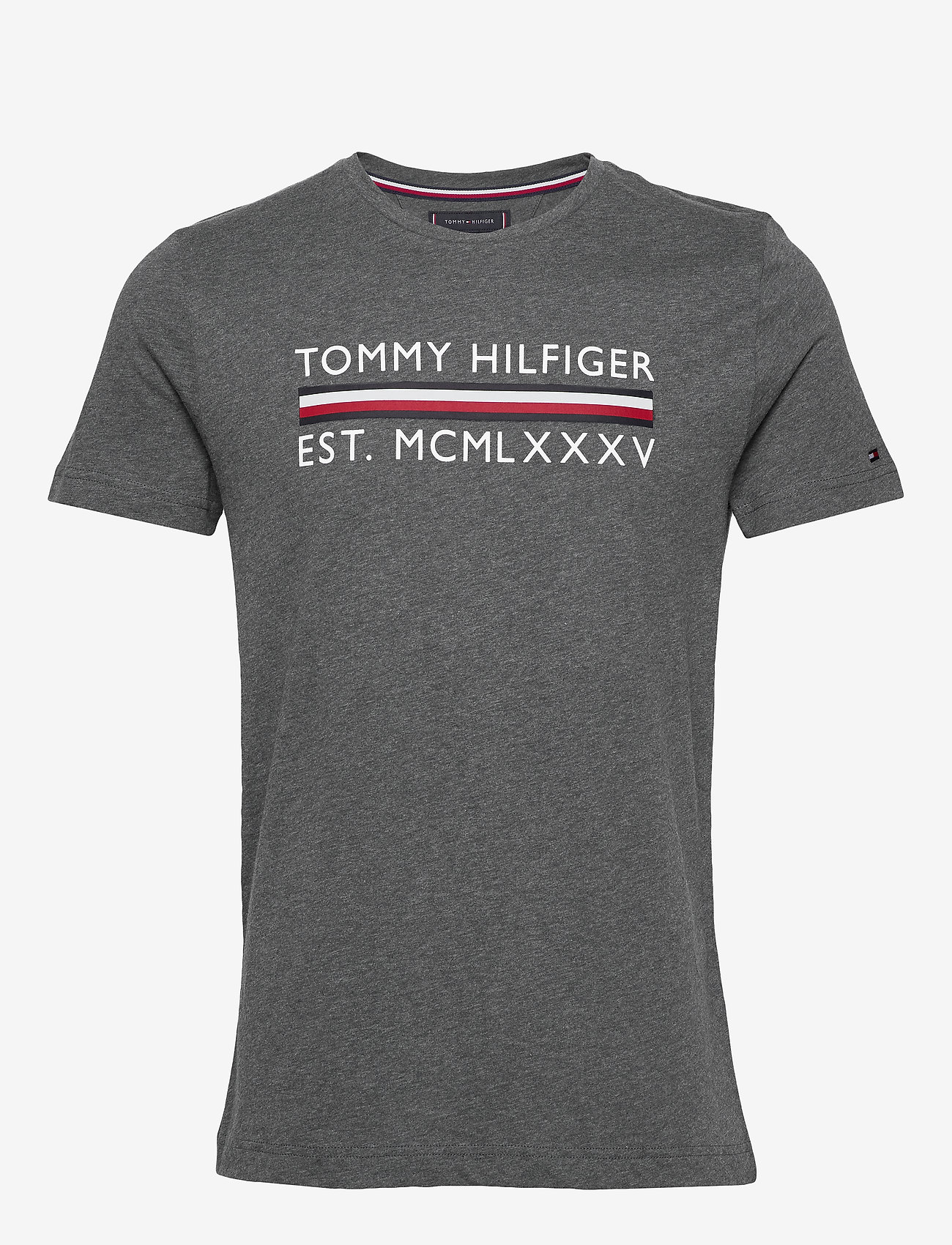 Tommy Hilfiger - CORP BAR TEE - charcoal htr - 0