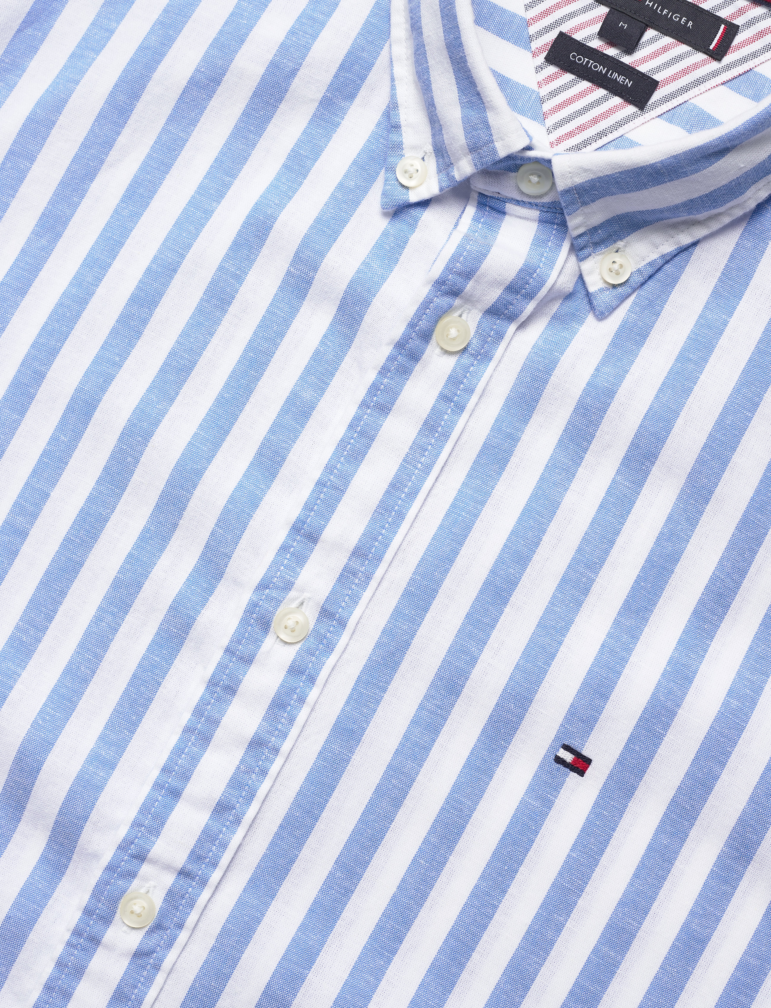 Tommy Hilfiger - COTTON LINEN MULTI S - copenhagen blue / white - 3