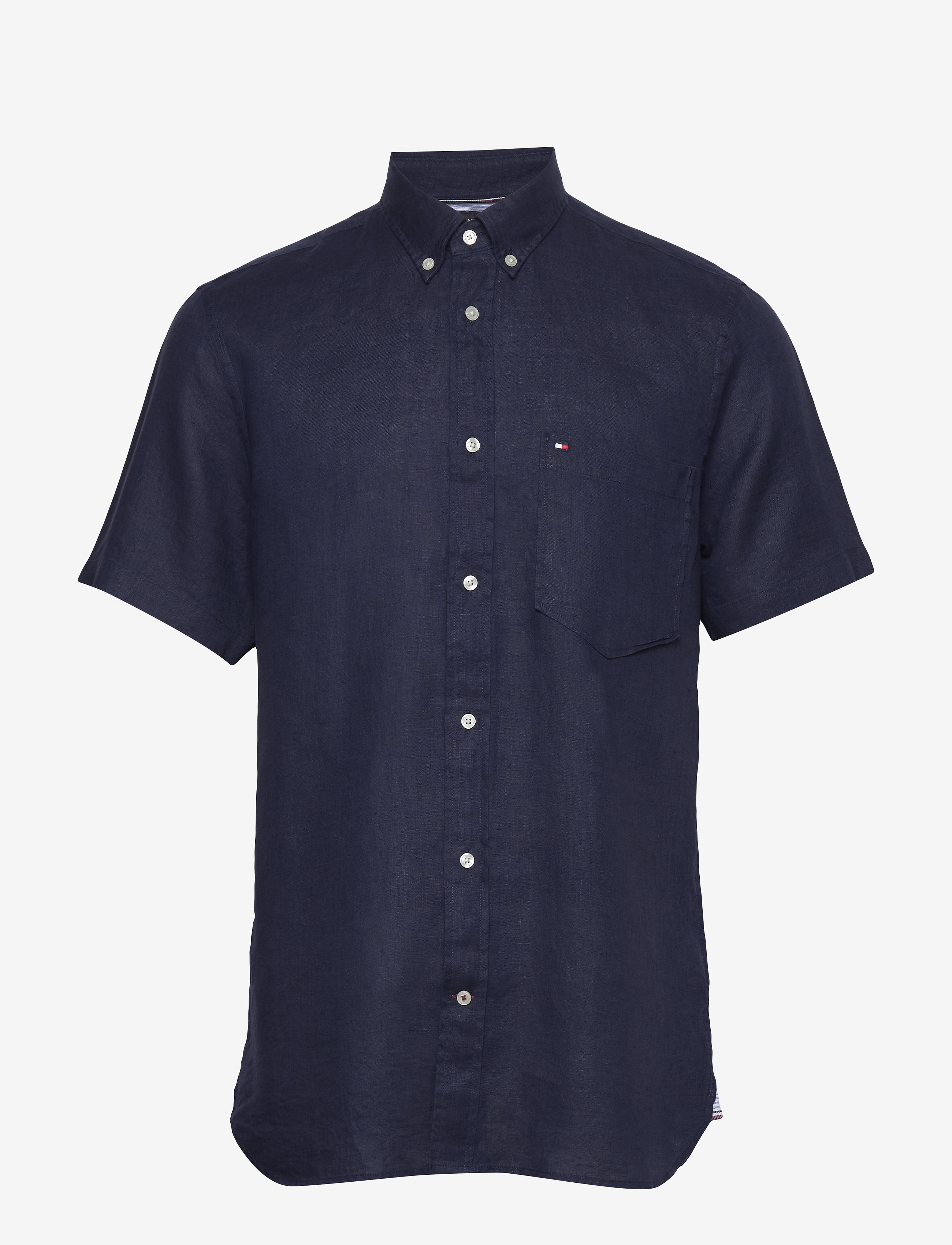 Tommy Hilfiger - LINEN SHIRT S/S - blue ink - 0