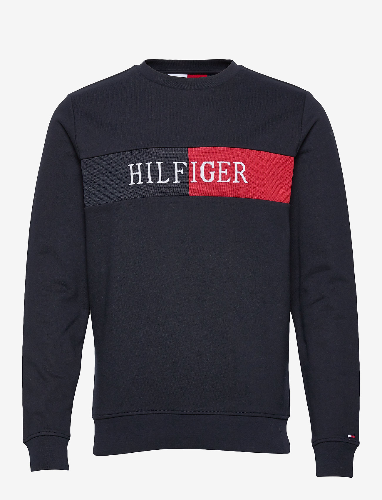 Tommy Hilfiger - HILFIGER INTARSIA SWEATSHIRT - desert sky - 0