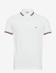 CORE TOMMY TIPPED SLIM POLO - WHITE