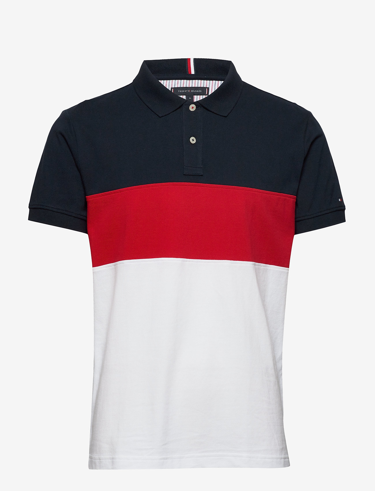 Tommy Hilfiger - COLORBLOCK REGULAR POLO - desert sky / primary red / mul - 0