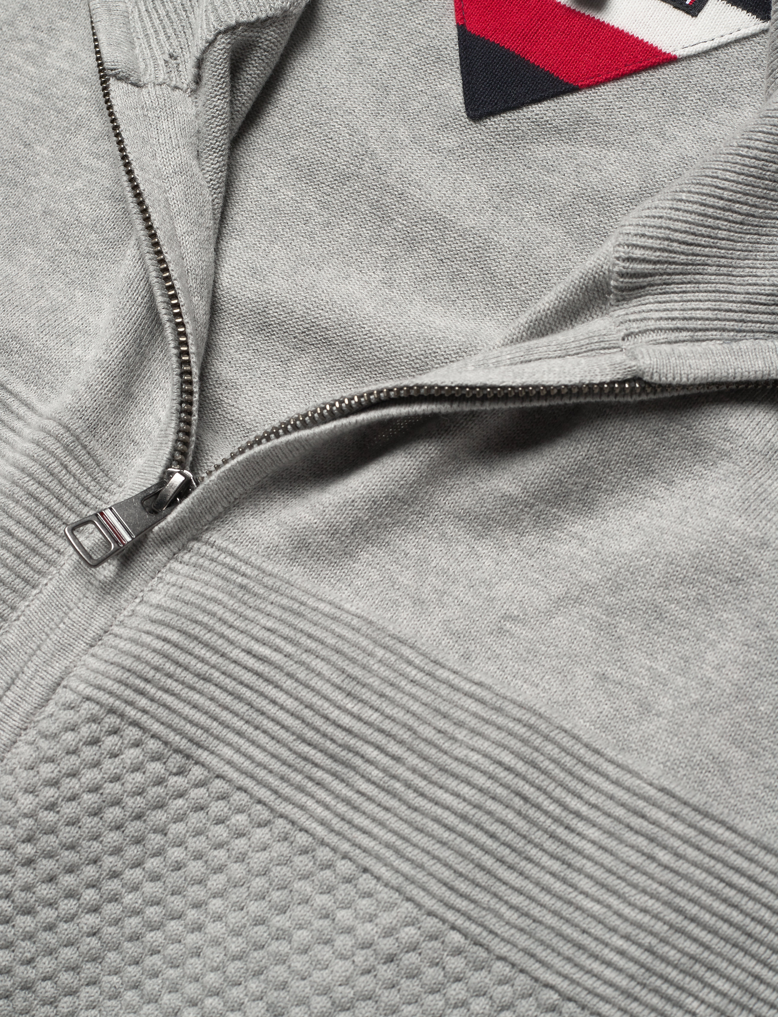 Tommy Hilfiger - STRUCTURED FLAG ZIP THROUGH - medium grey heather - 2