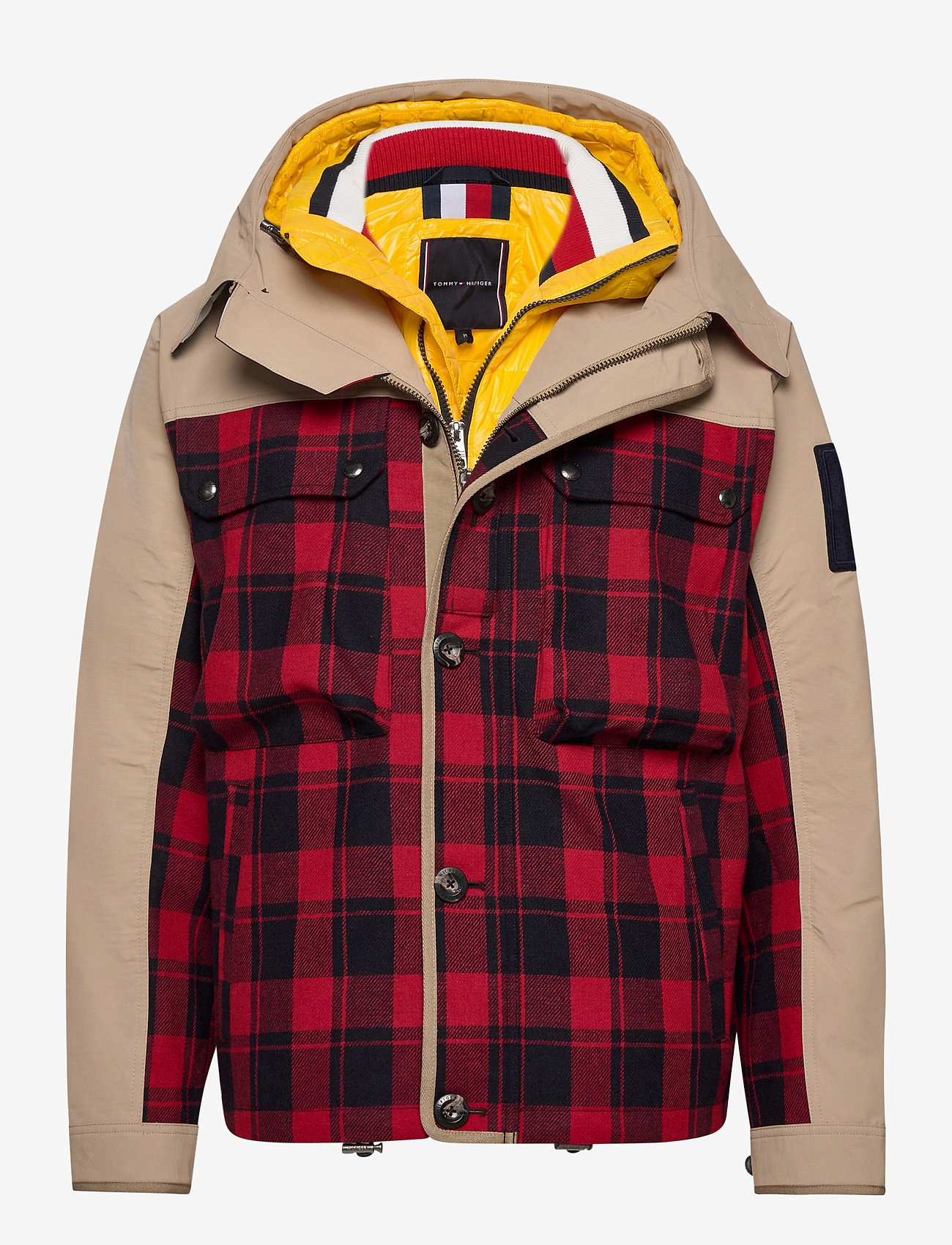 Tommy Hilfiger - 3 IN 1 CHECK JACKET - surplus khaki - 0