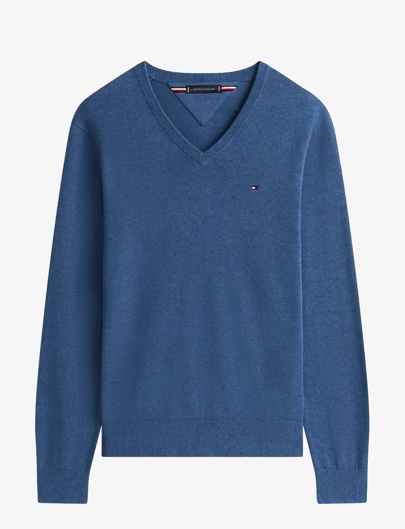 Tommy Hilfiger - ESSENTIAL COTTON V NECK - v-ausschnitt - aegean sea heather - 1