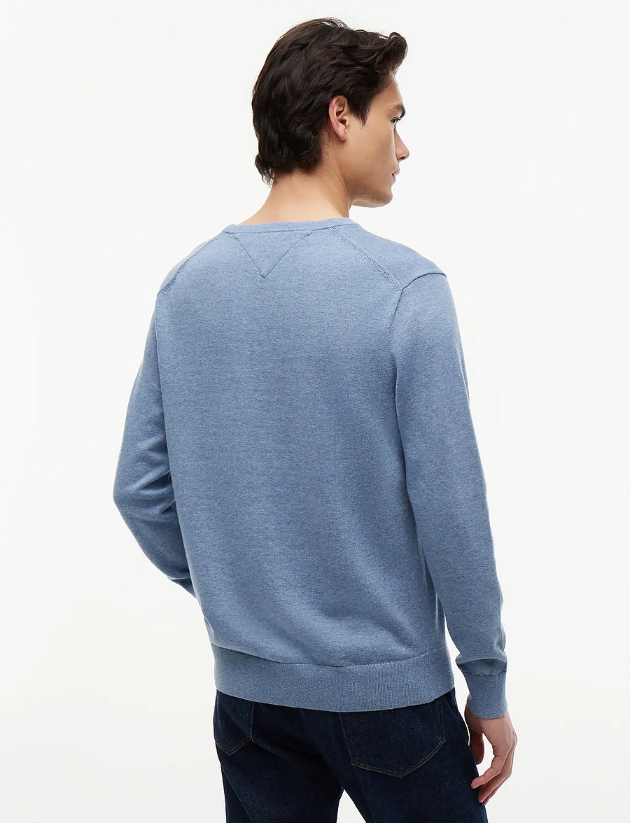 Tommy Hilfiger - ESSENTIAL COTTON V NECK - v-ausschnitt - brisk blue heather - 2
