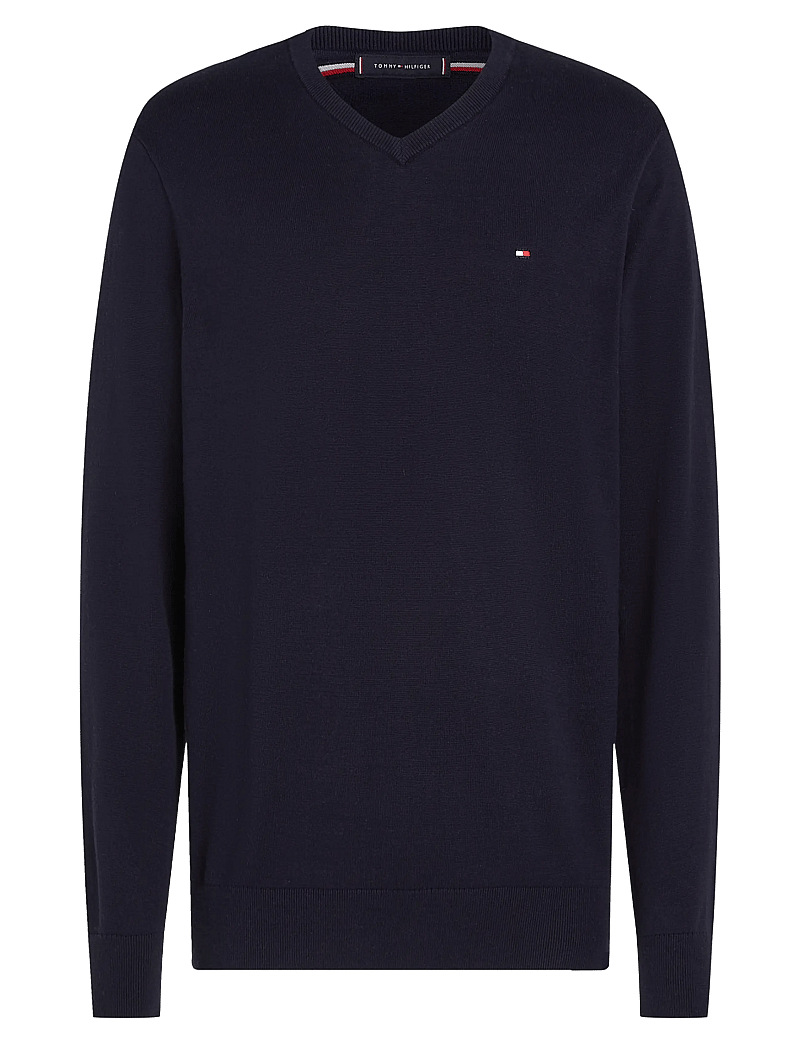 Tommy Hilfiger - ESSENTIAL COTTON V NECK - v-hals - desert sky - 1