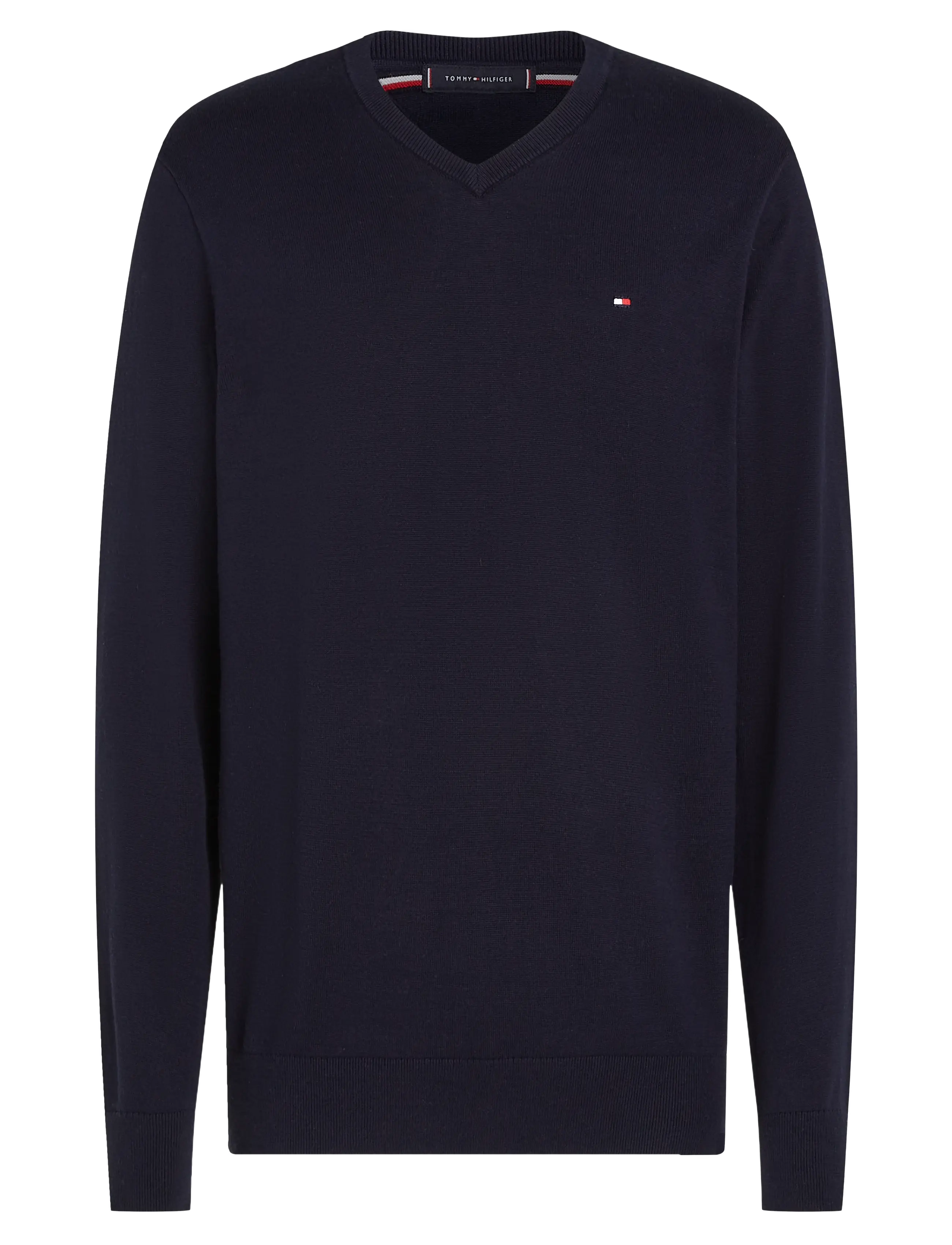 Tommy Hilfiger ESSENTIAL COTTON V NECK - V-hals - DESERT SKY / navy