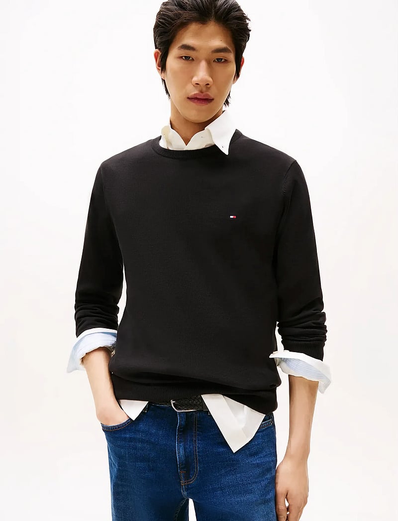 Tommy Hilfiger - CORE ESSENTIAL COTTON CREW NECK - rundhals - black - 0