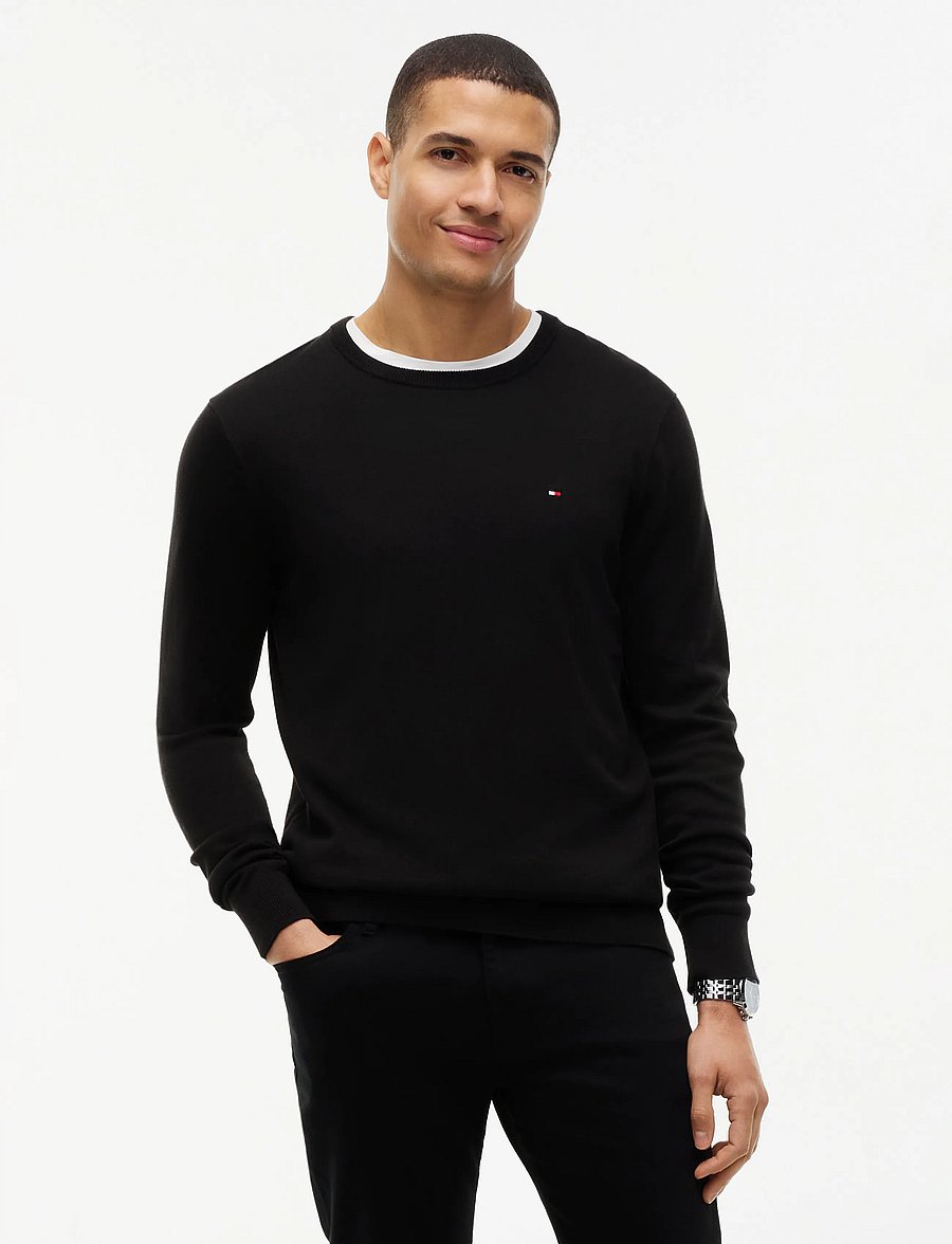 Tommy Hilfiger - CORE ESSENTIAL COTTON CREW NECK - rundhals - black - 0