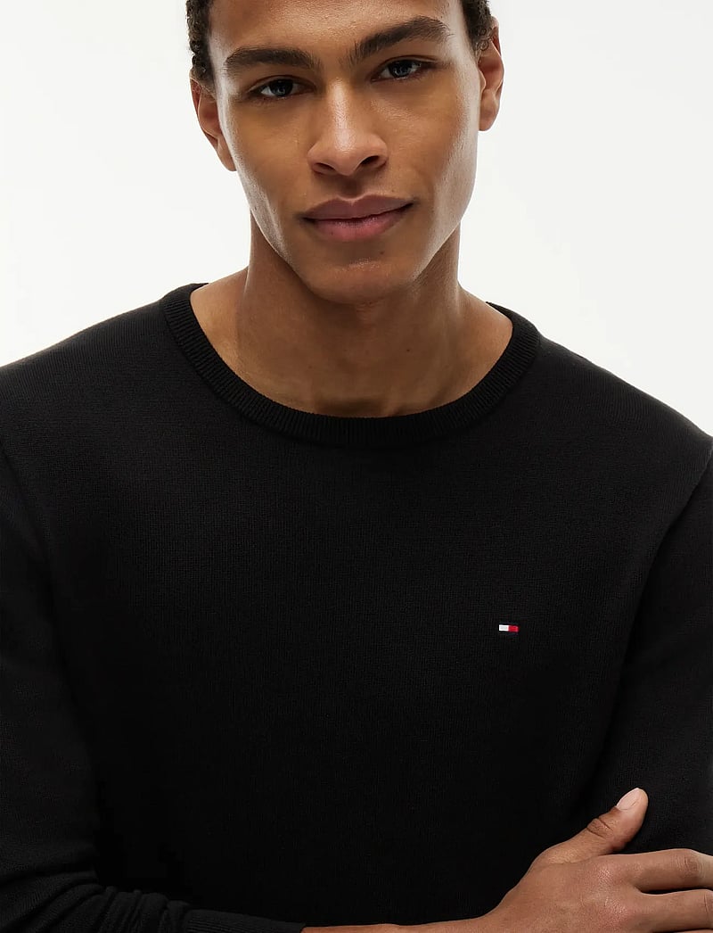 Tommy Hilfiger - CORE ESSENTIAL COTTON CREW NECK - round necks - black - 4