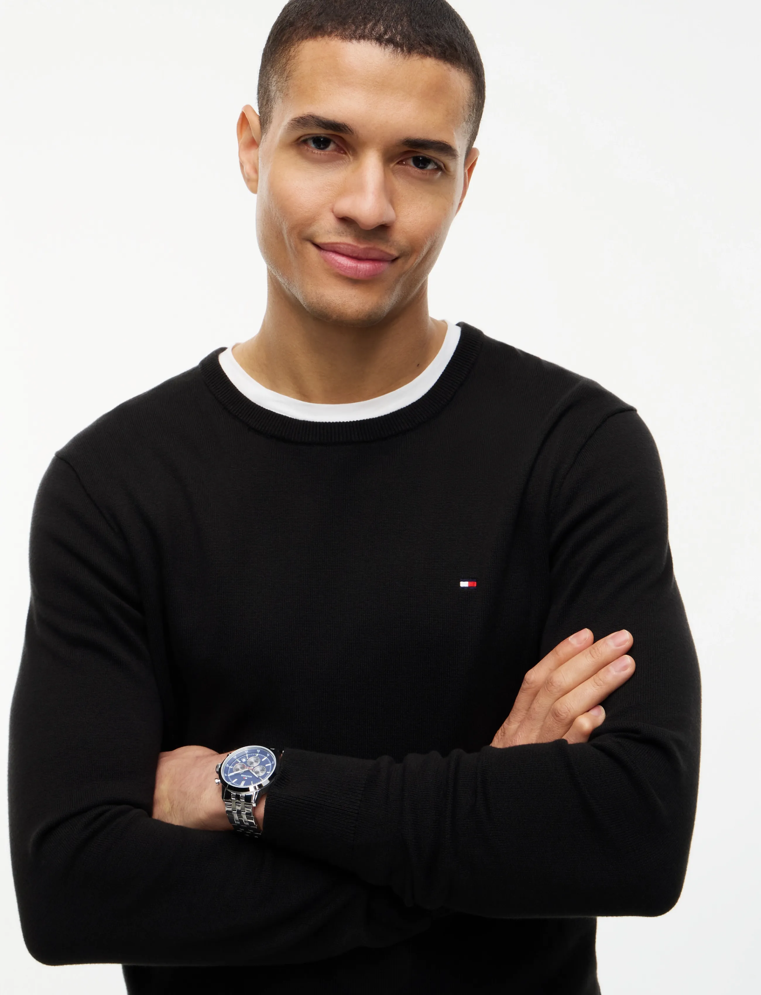 Tommy Hilfiger - CORE ESSENTIAL COTTON CREW NECK - round necks - black - 4