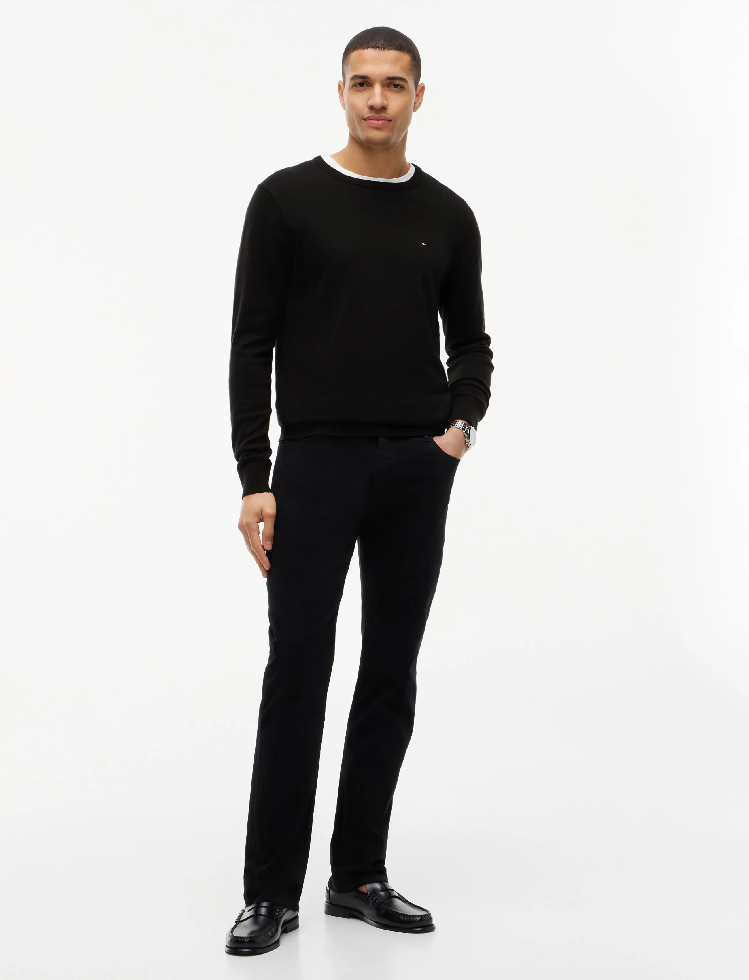 Tommy Hilfiger - CORE ESSENTIAL COTTON CREW NECK - round necks - black - 5