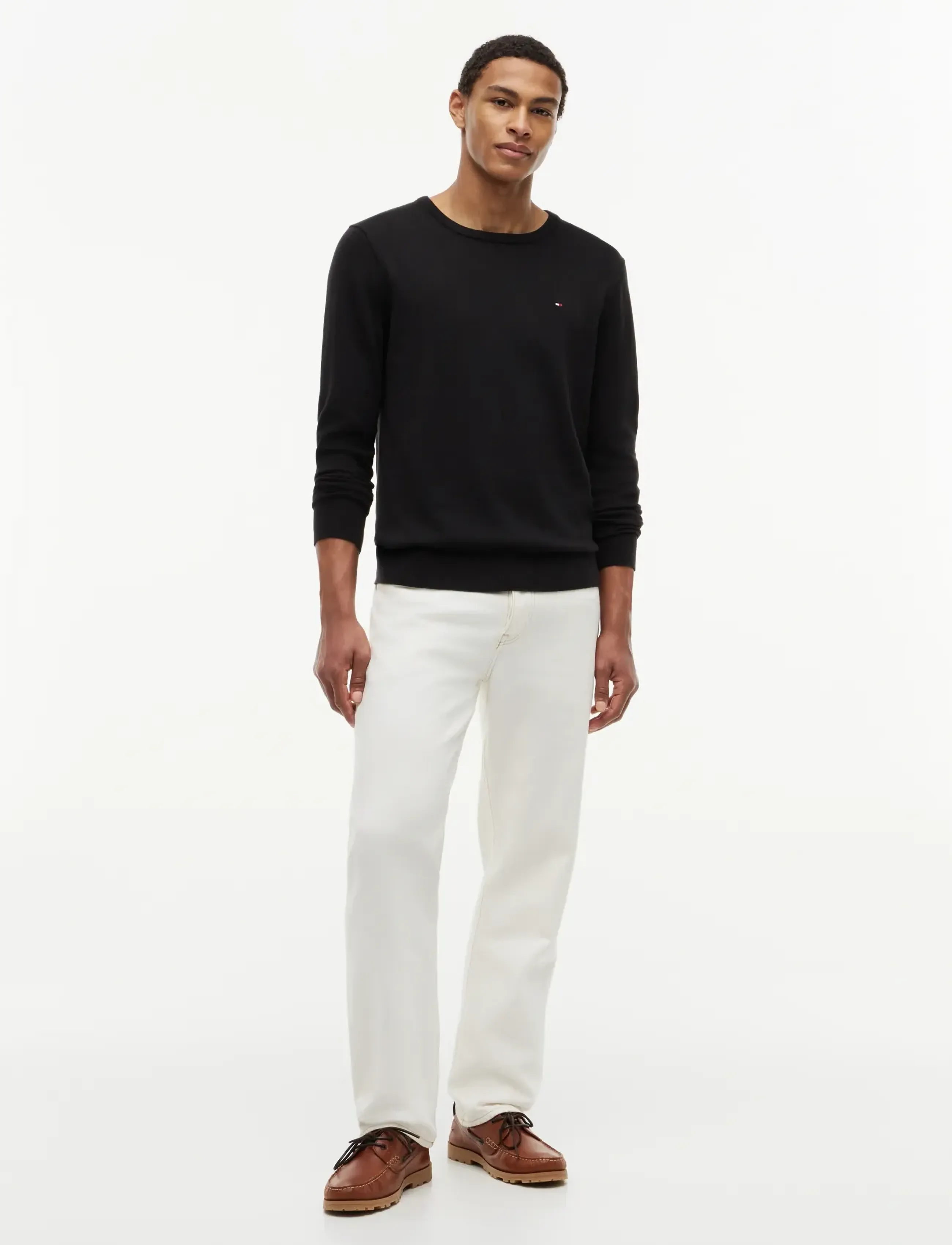 Tommy Hilfiger - CORE ESSENTIAL COTTON CREW NECK - podstawowa odzież z dzianiny - black - 5