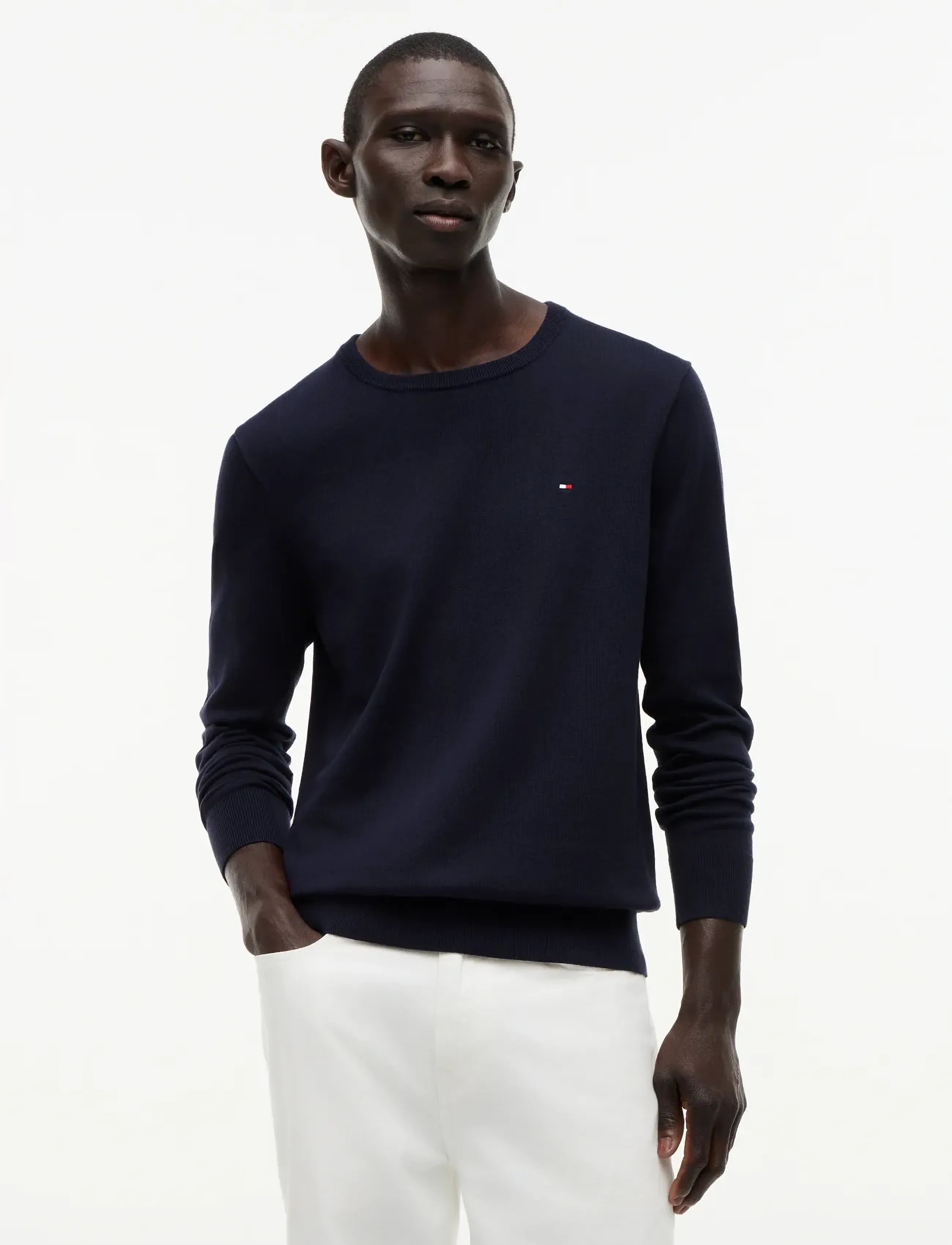 Tommy Hilfiger CORE ESSENTIAL COTTON CREW NECK - Kleidung - DESERT SKY / navy