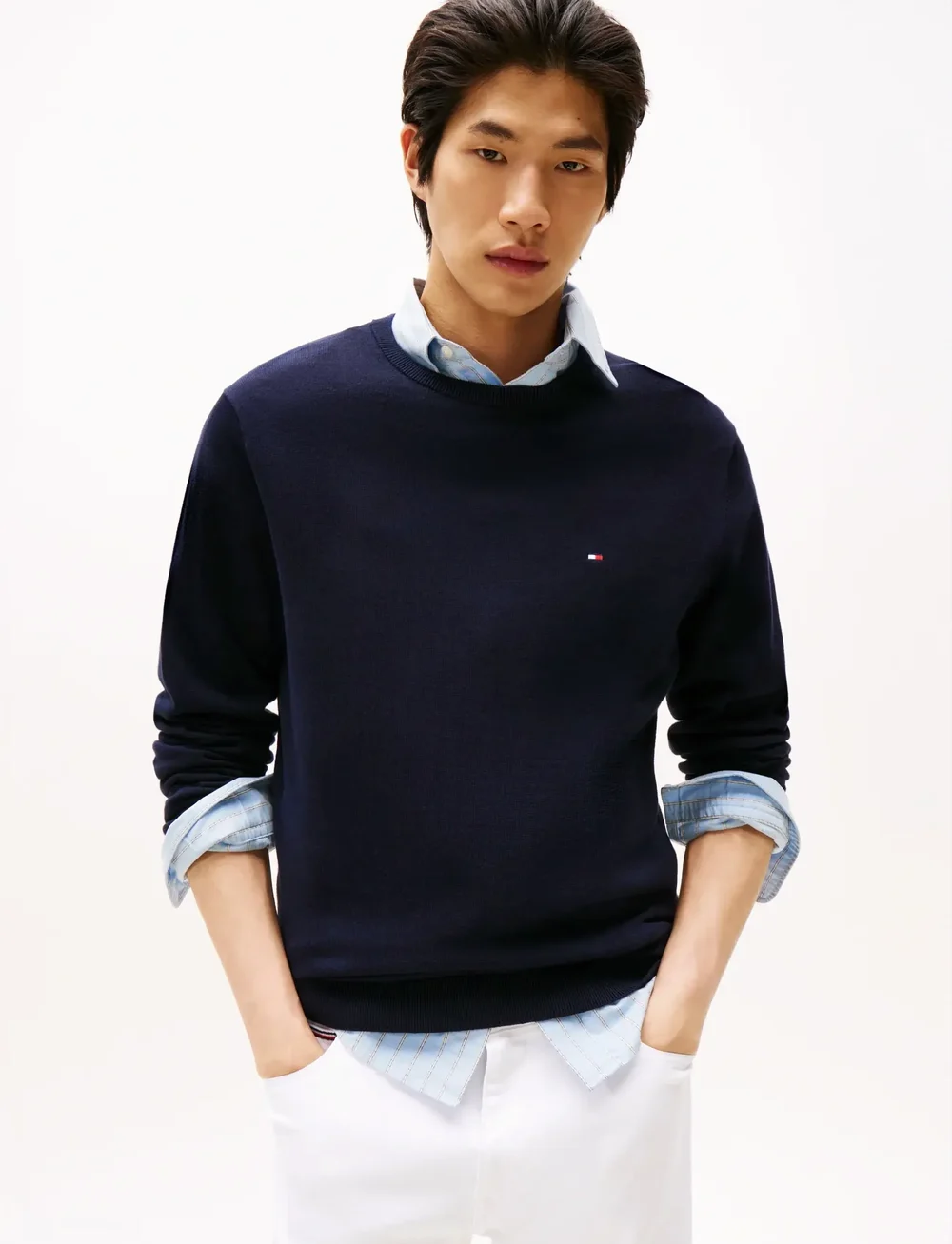 Tommy Hilfiger - CORE ESSENTIAL COTTON CREW NECK - rundhals - desert sky - 3