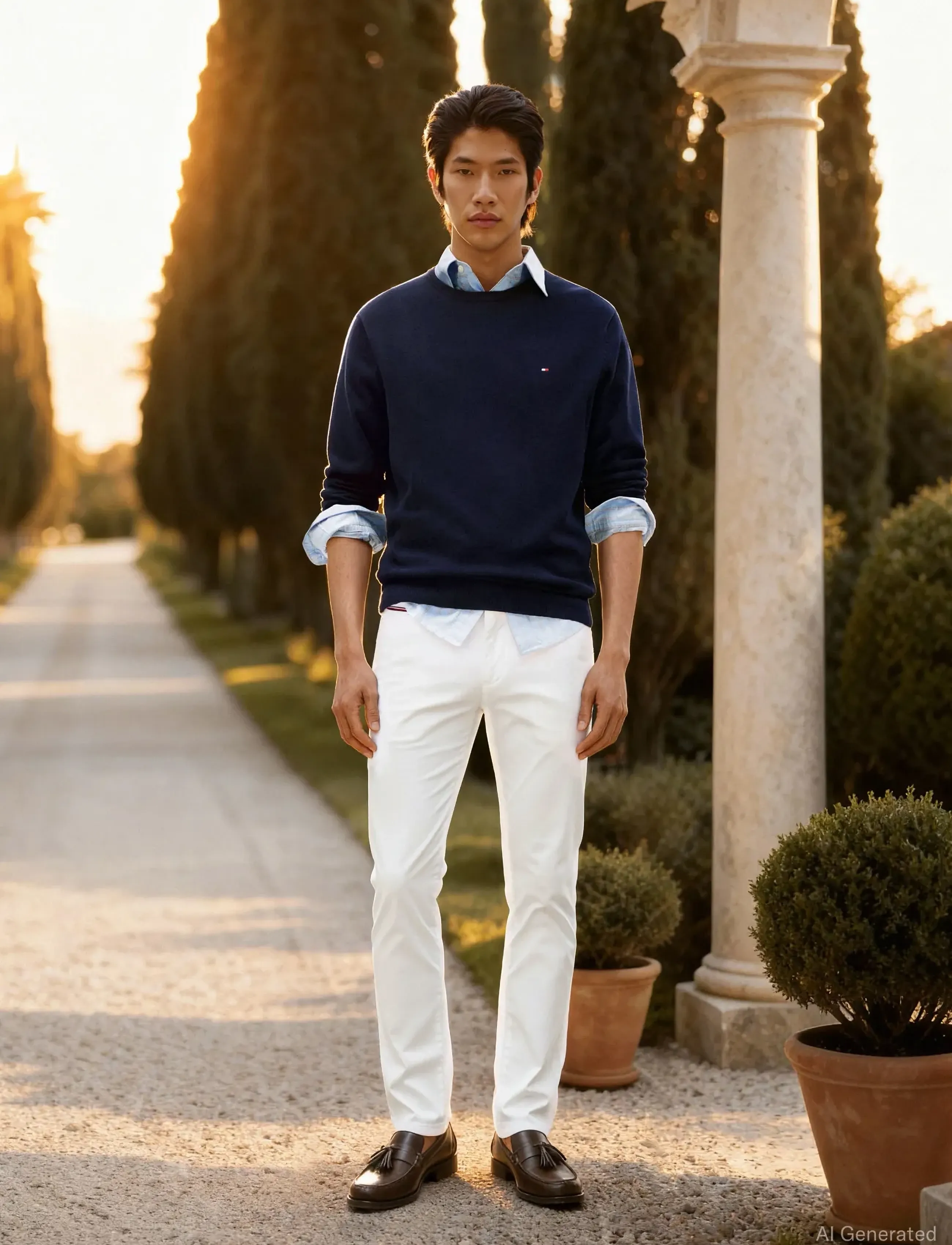 TOMMY HILFIGER Core Essential Cotton Crew Neck långärmade t-shirts herr – bild 7